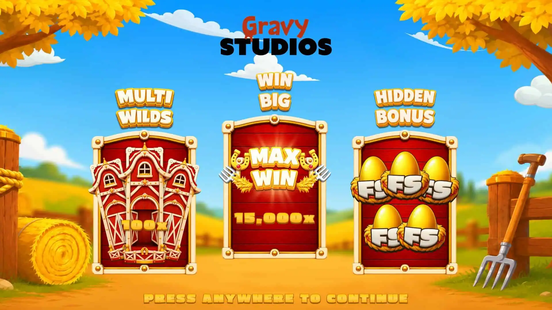 Wild Barn slot intro screen
