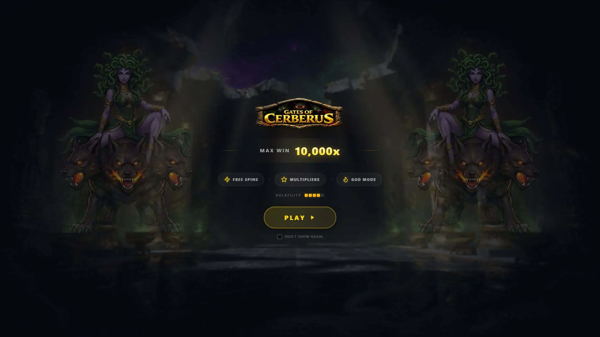 Gates of Cerberus slot intro screen