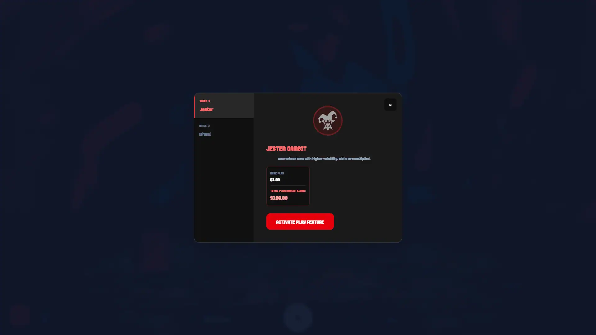 Gates of Bellatro : Holdem bonus buy menu