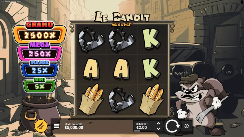 Hacksaw gaming le bandit hold and win game preview