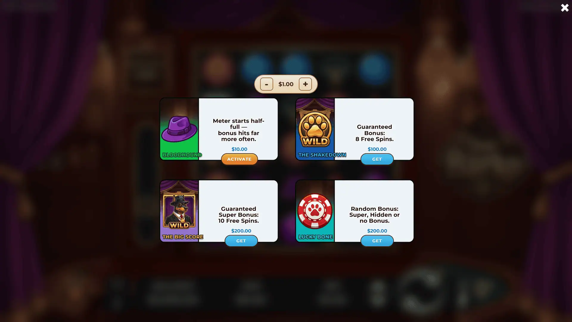 Don Barko bonus buy menu