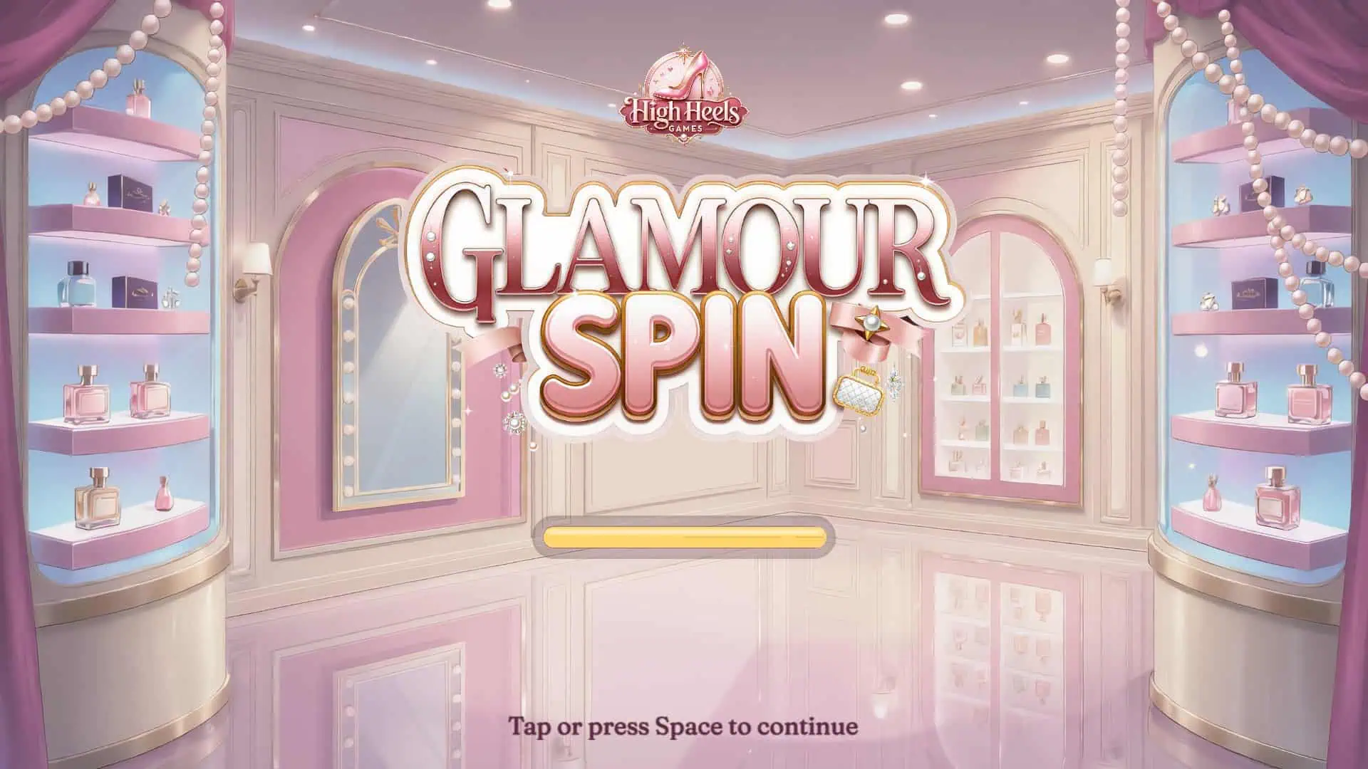 Glamour Spin slot intro screen