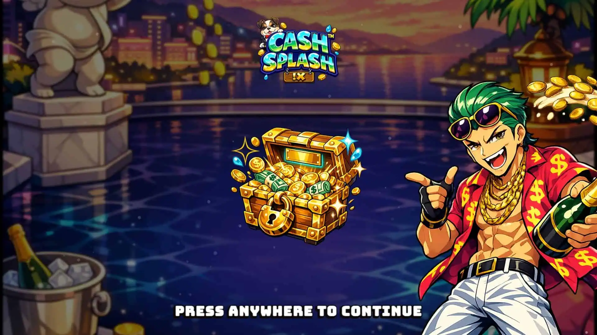 Cash Splash slot intro screen
