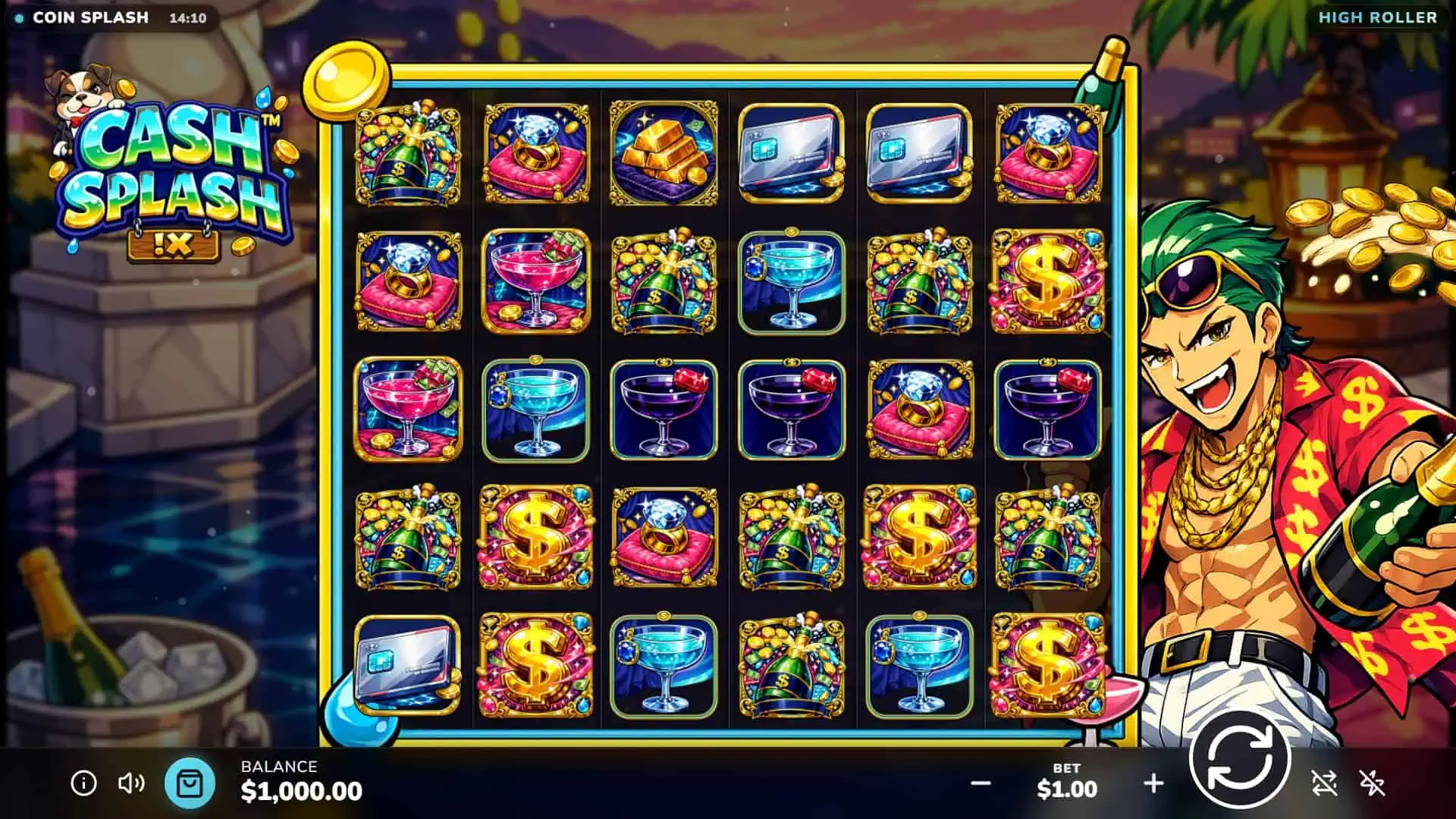 Cash Splash slot gameplay reels
