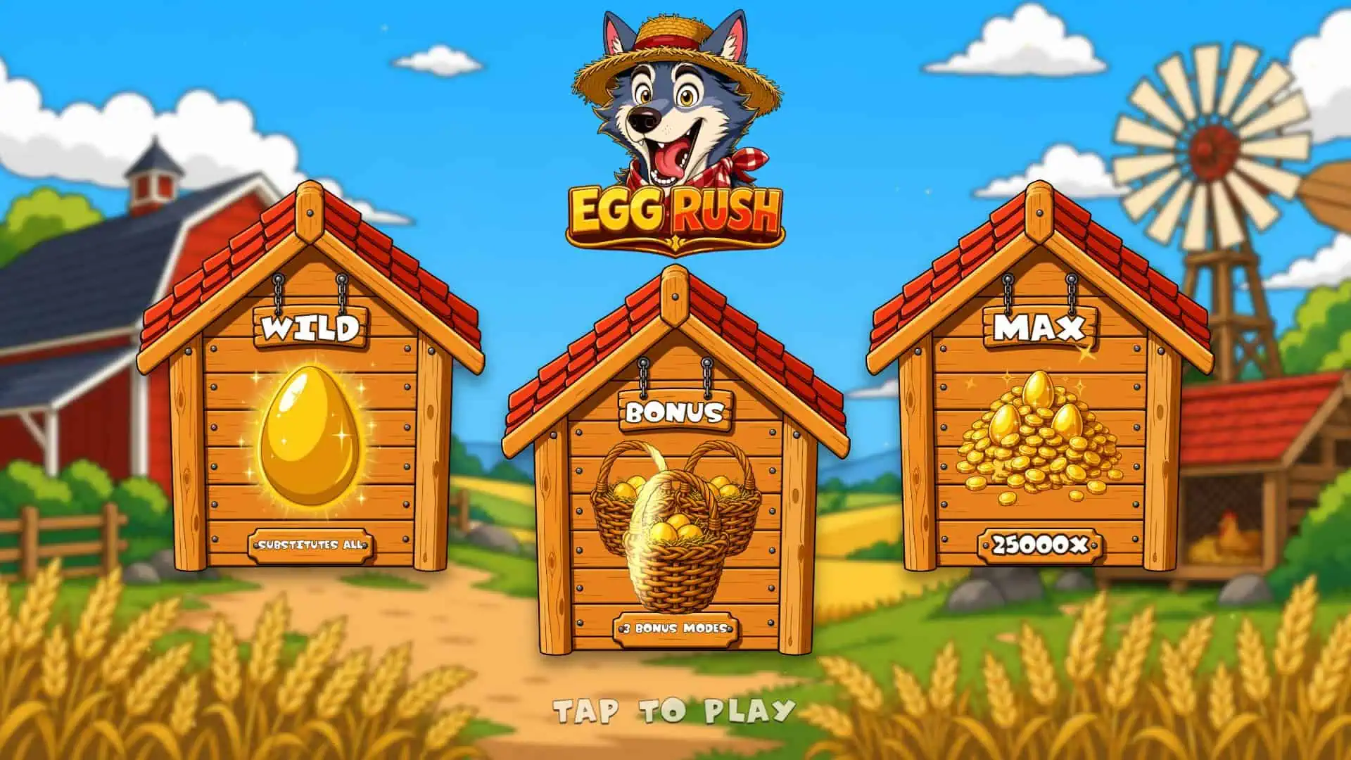 Egg Rush slot intro screen