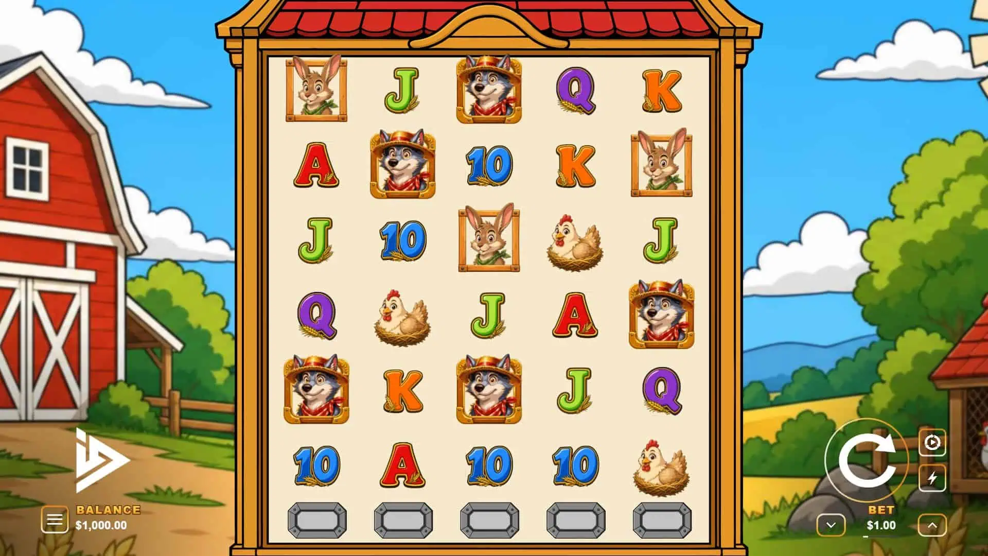 Egg Rush slot gameplay reels
