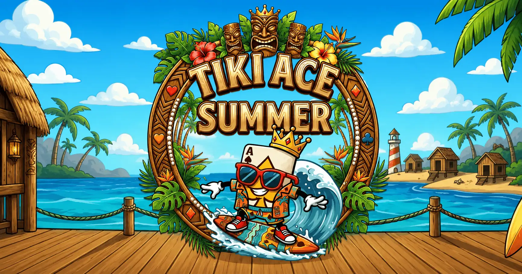 Tiki Ace Summer Slot by Joyful Ace Studios Demo slot cover image