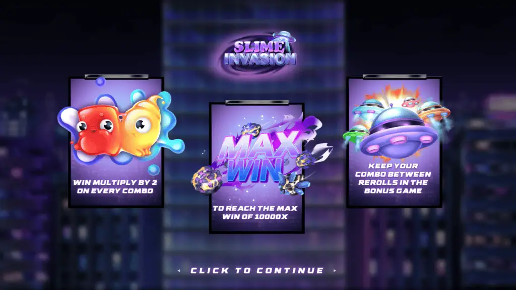 Kanavainteractive slime invasion intro screen