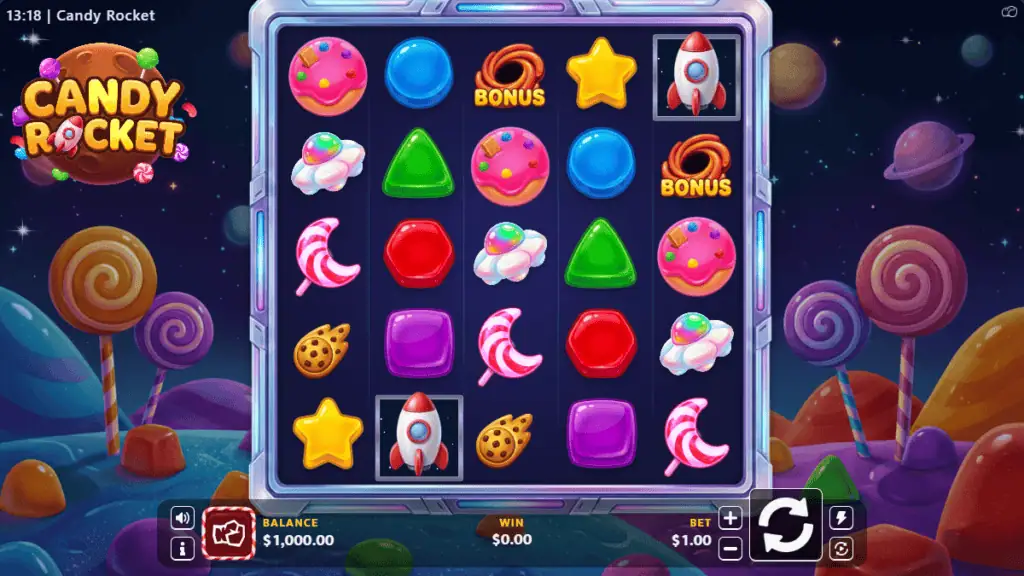 Knockoutlabs candy rocket slot game preview