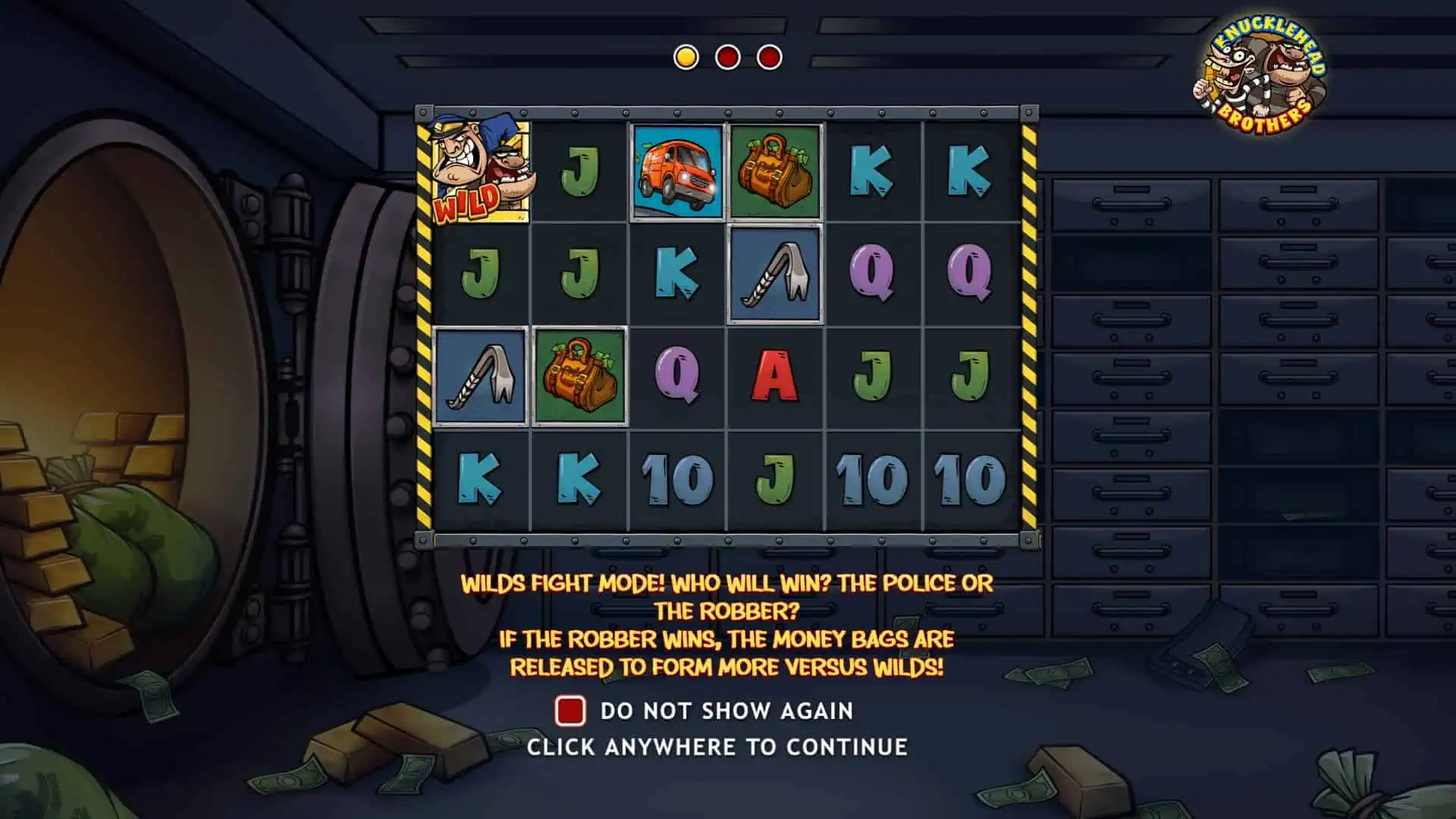 Knucklehead Brothers slot intro screen