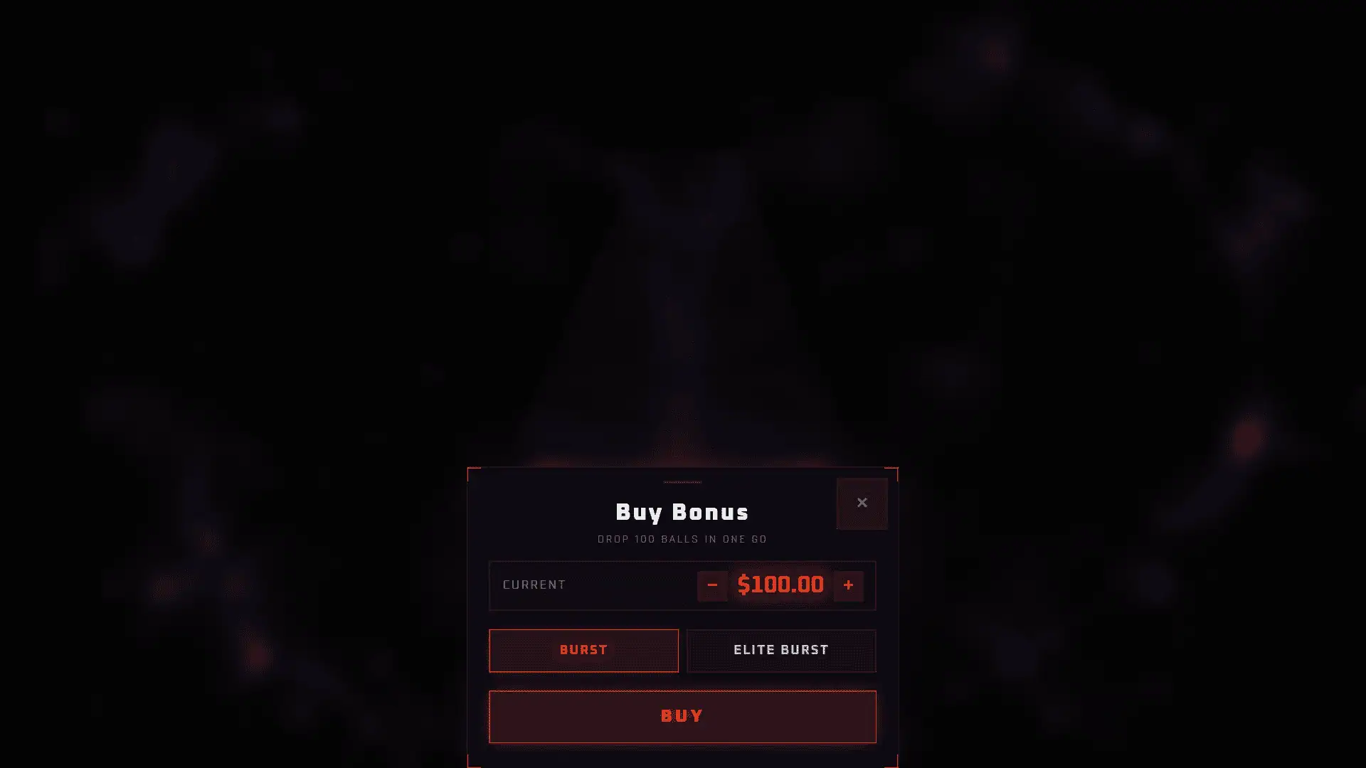 Zodiac Plinko bonus buy menu