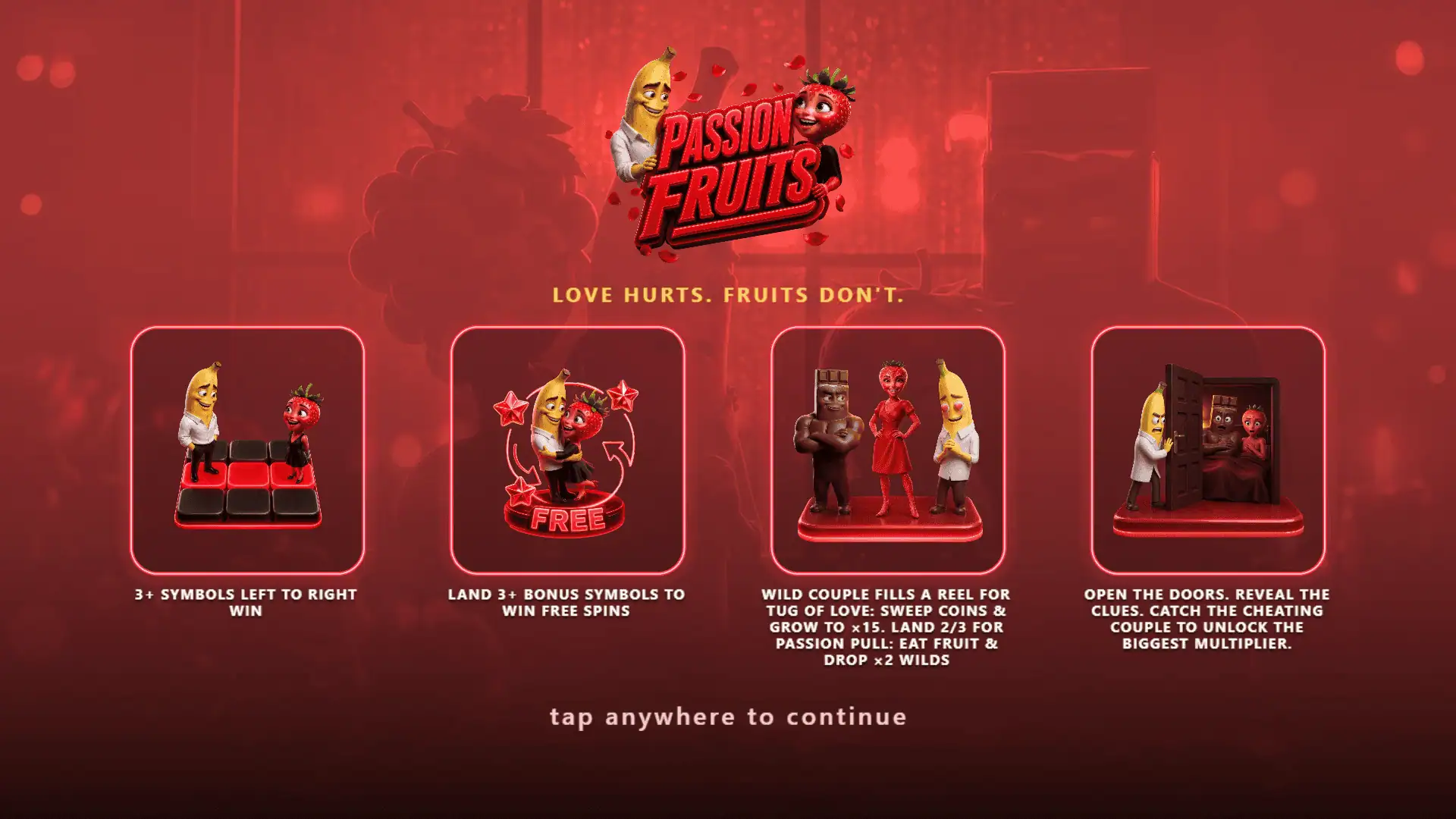 Passion Fruits slot intro screen