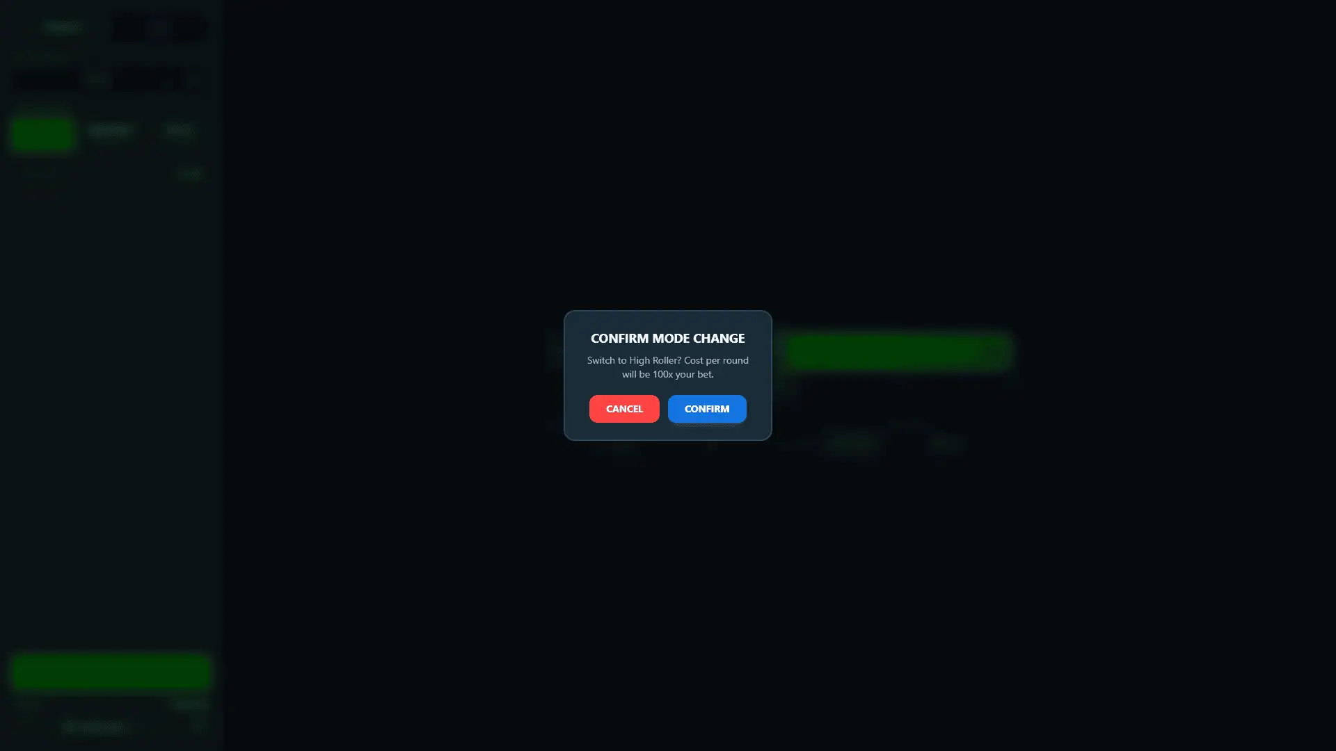 Dice Go bonus buy menu