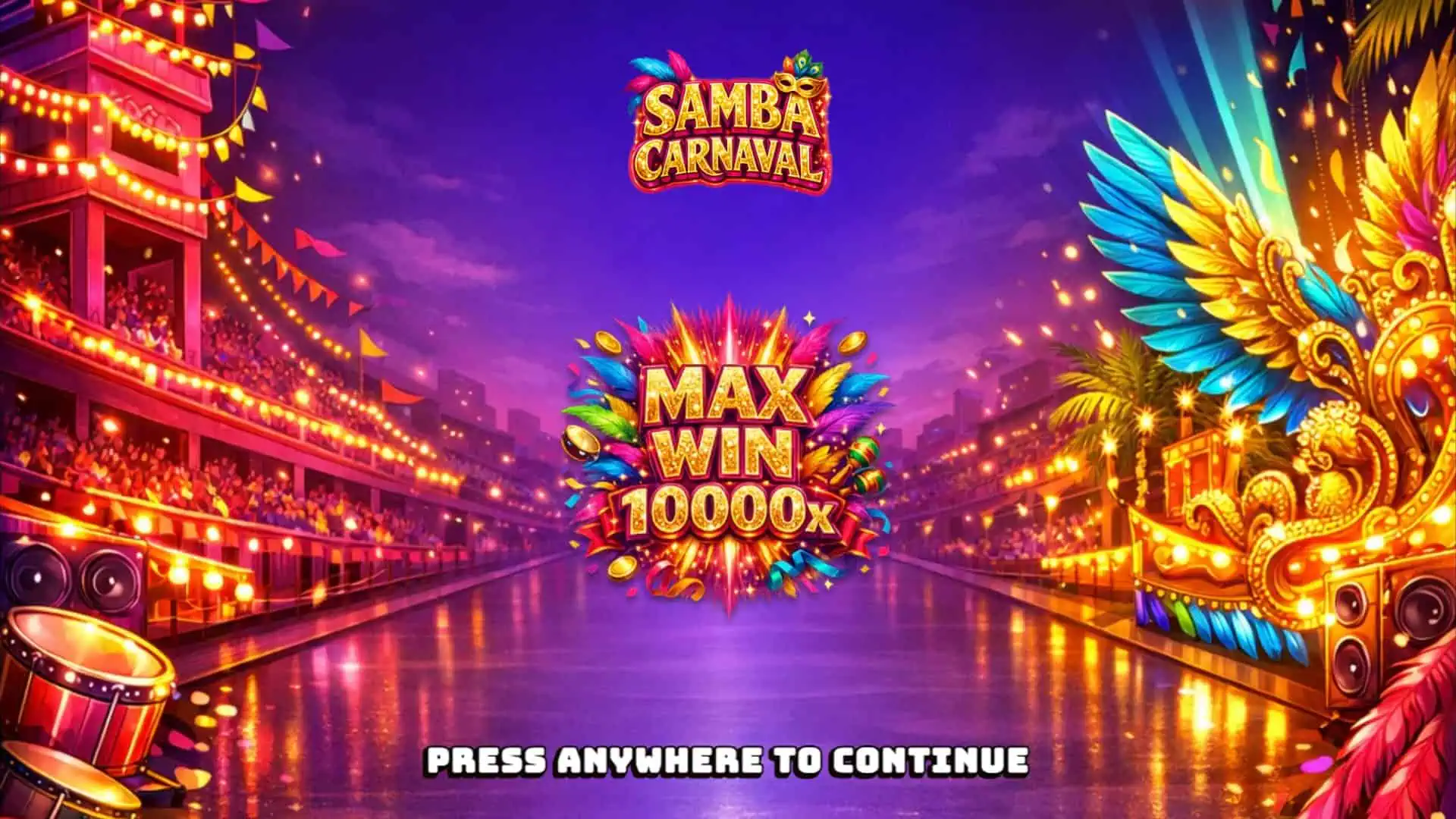 Samba Carnaval slot intro screen
