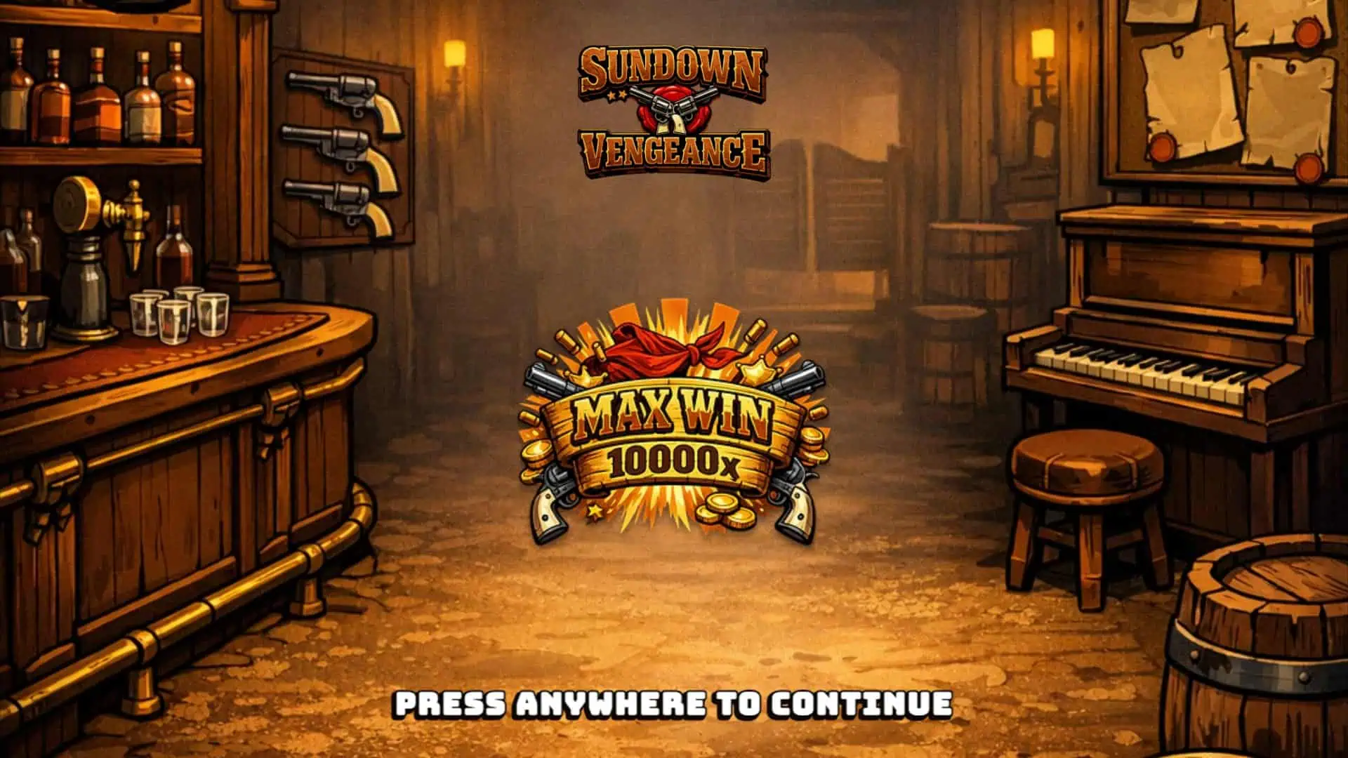 Sundown Vengeance slot intro screen