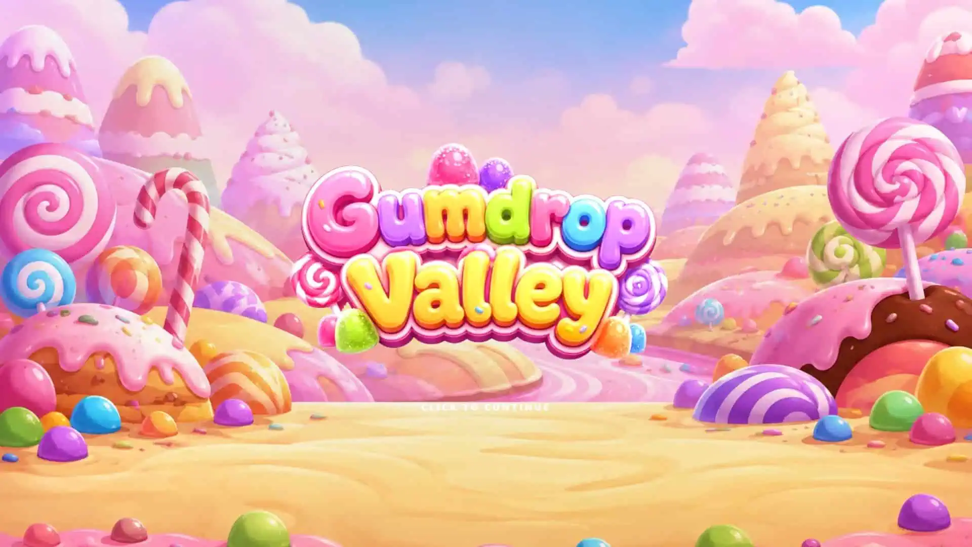 Gumdrop Valley slot intro screen