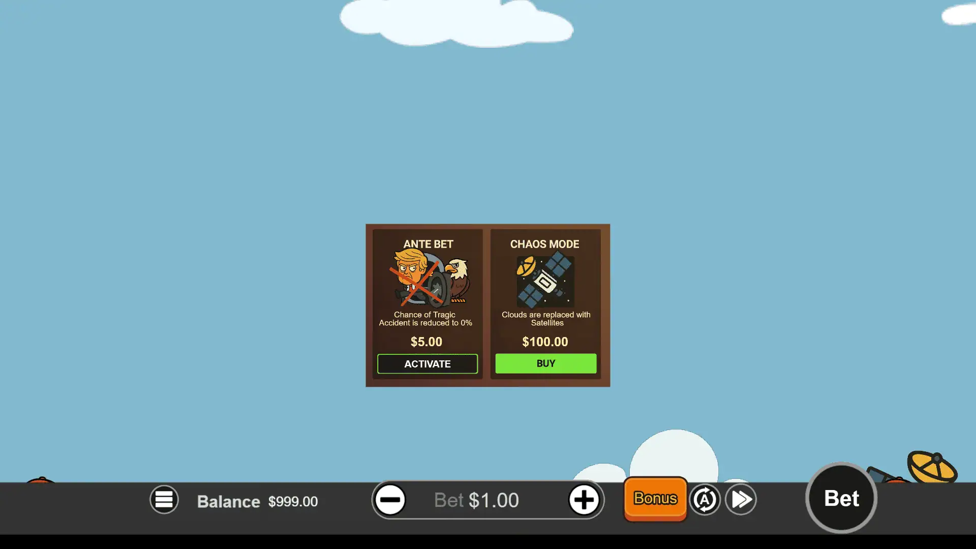 Drop the Boss bonus menu