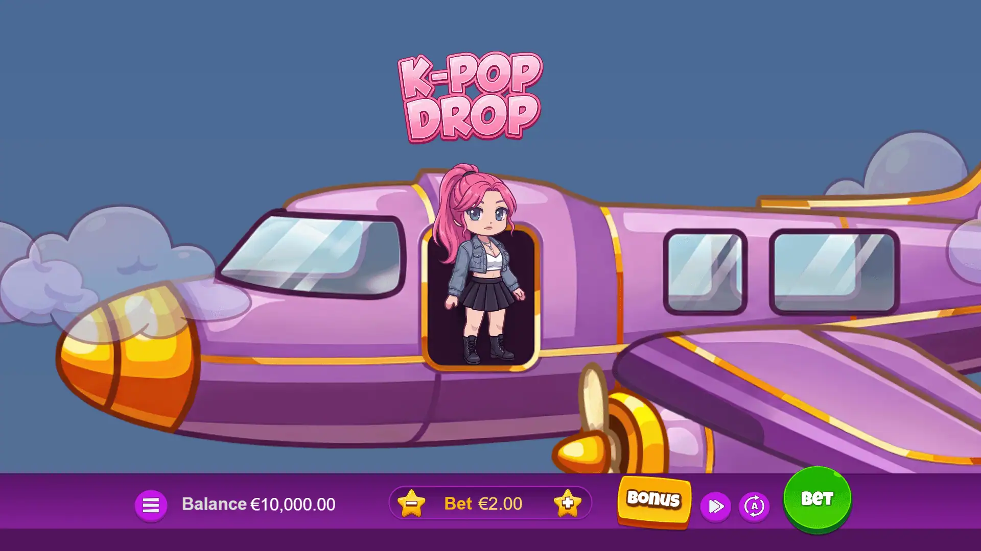 K-Pop Drop! slot gameplay reels