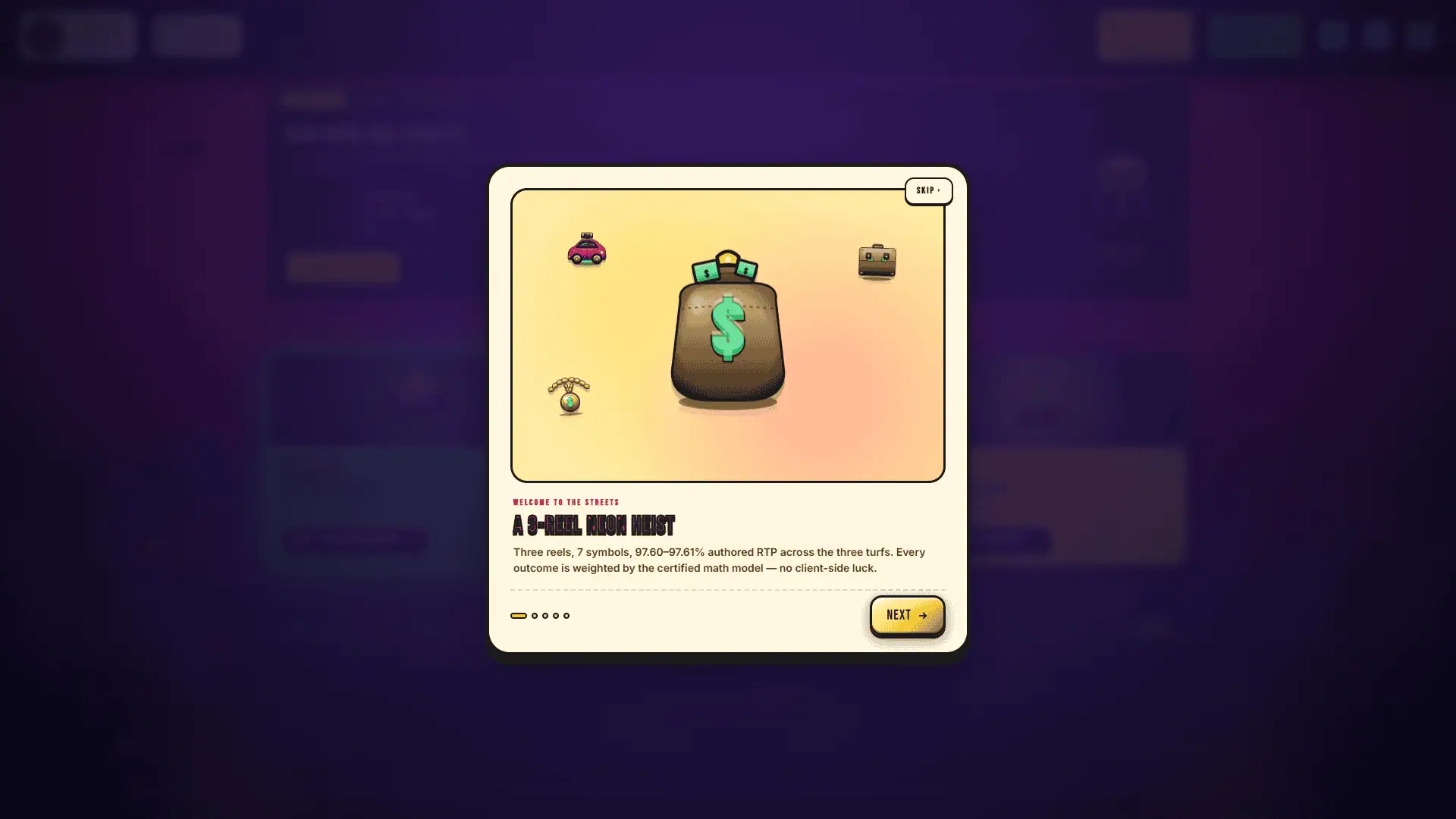 Grand Stake Auto VI slot intro screen