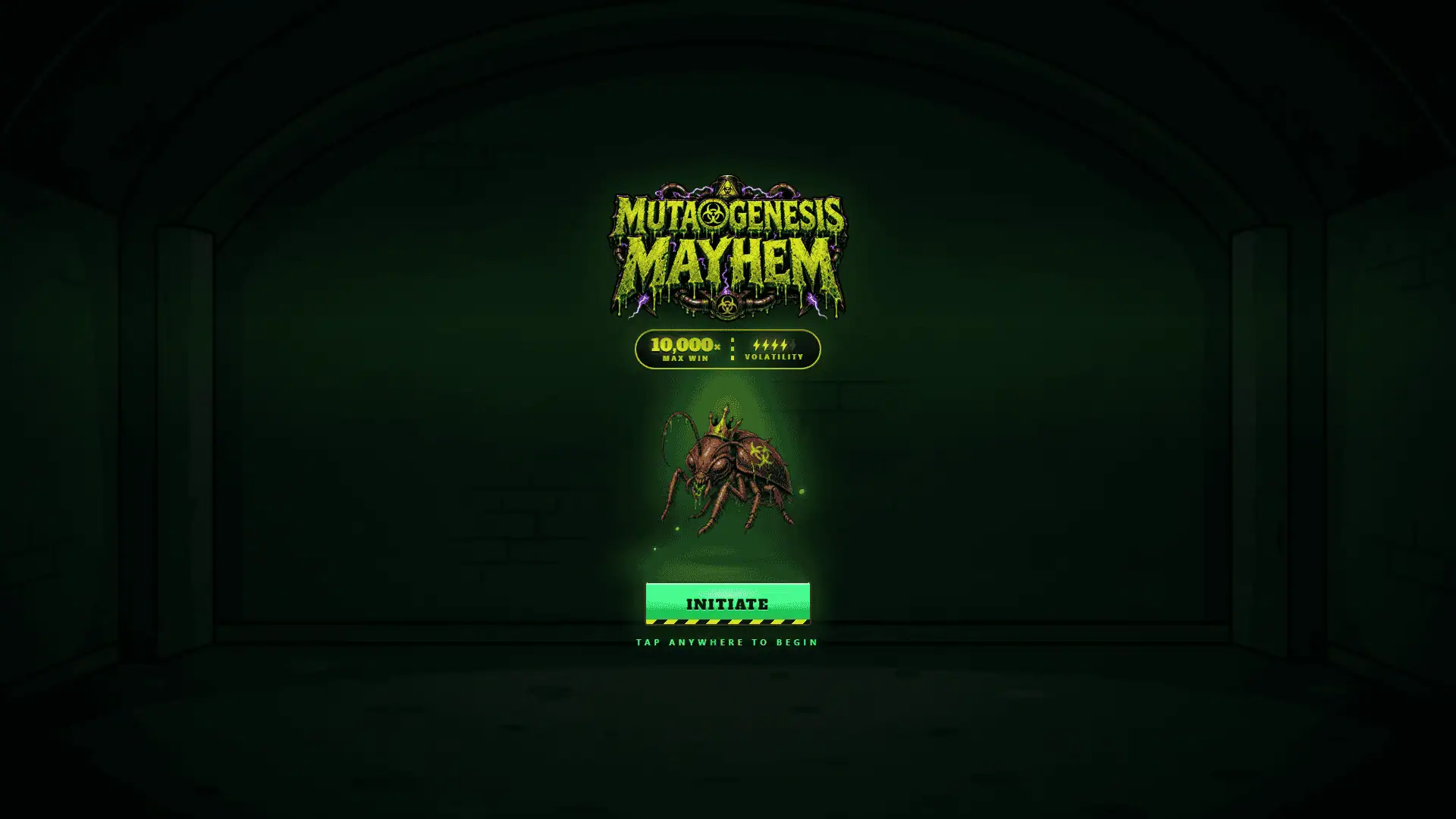 Mutagenesis Mayhem slot intro screen