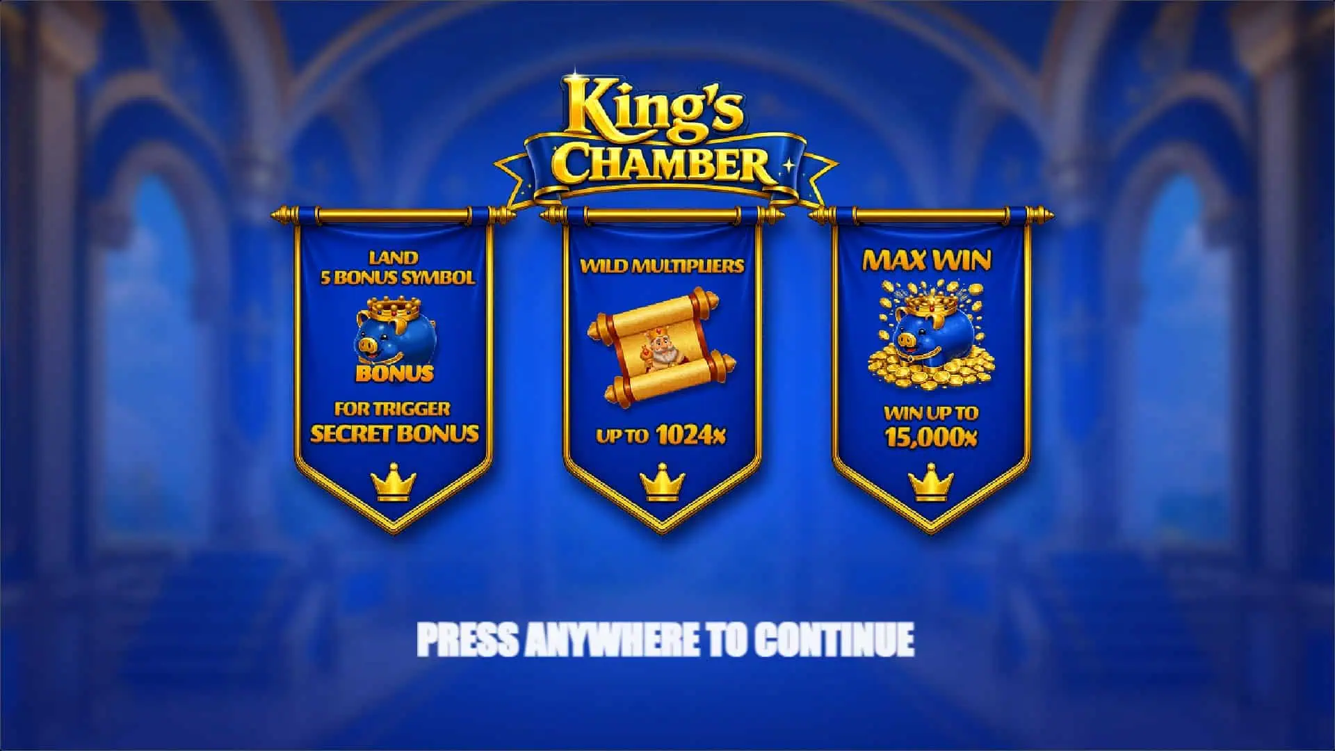 Kings Chamber slot intro screen