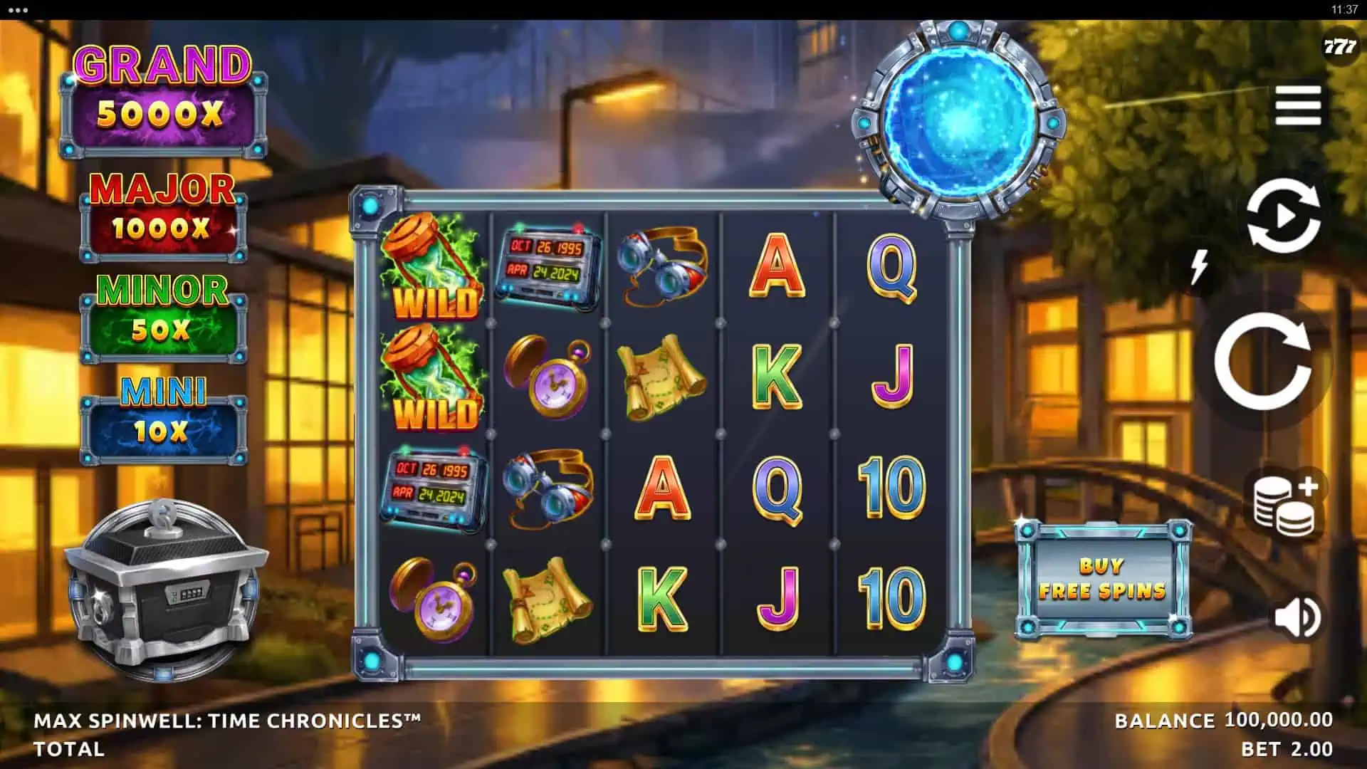 Max Spinwell Time Chronicles slot gameplay reels