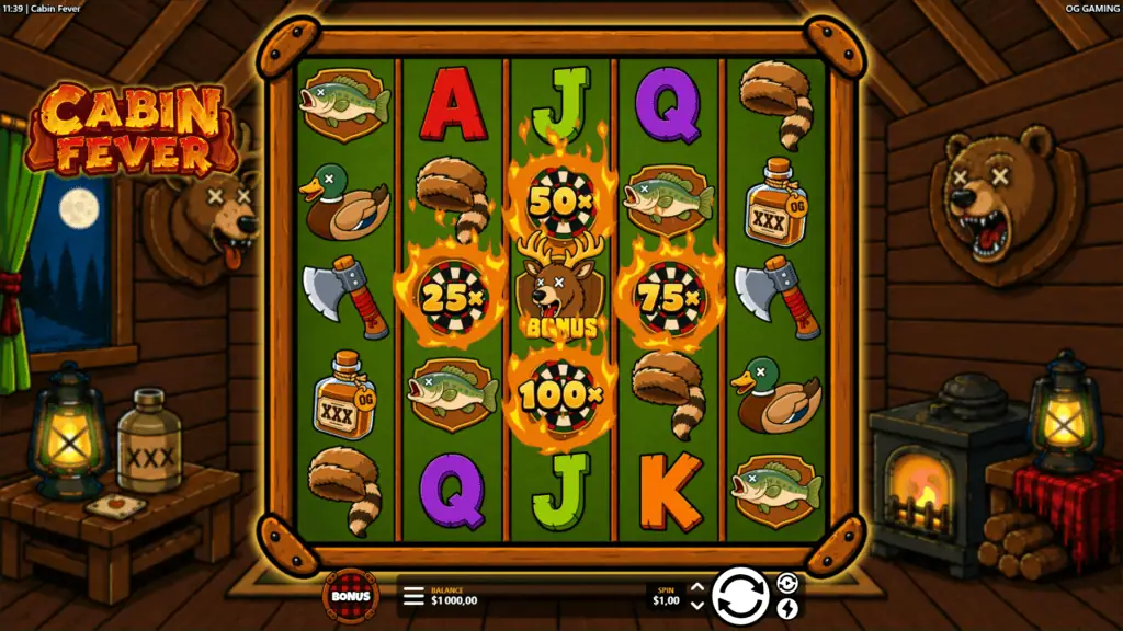 Oggaming cabin fever slot game preview