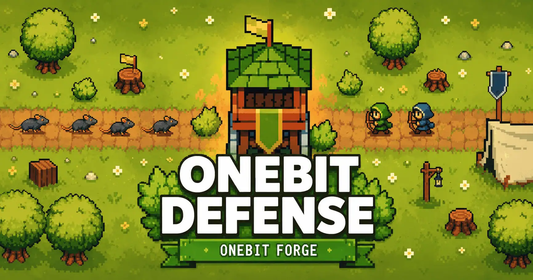 Onebit Defense Slot Demo by Onebit Forge slot cover image
