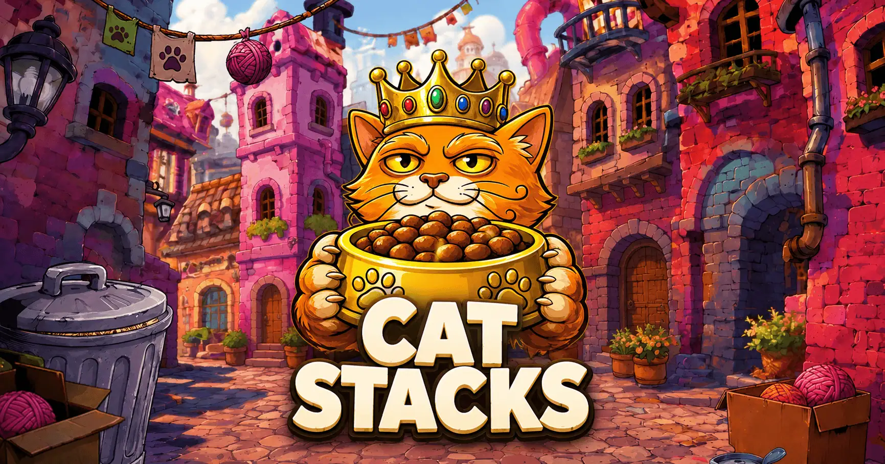 Cat Stacks Slot by Onespin Demo slot cover image