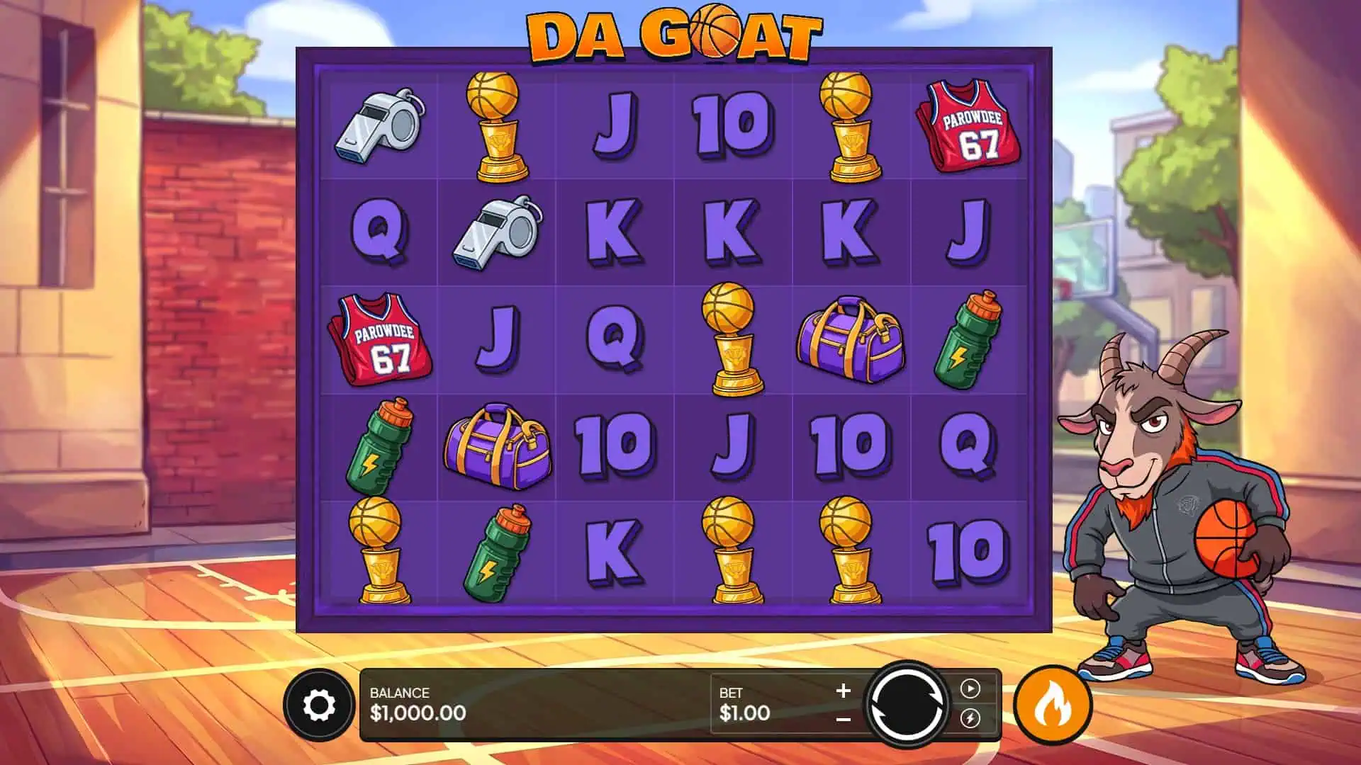 Da Goat slot gameplay reels