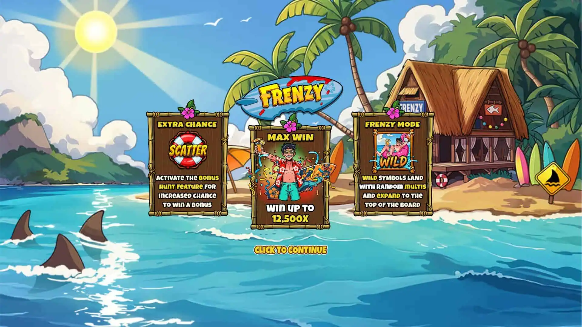 Frenzy slot intro screen