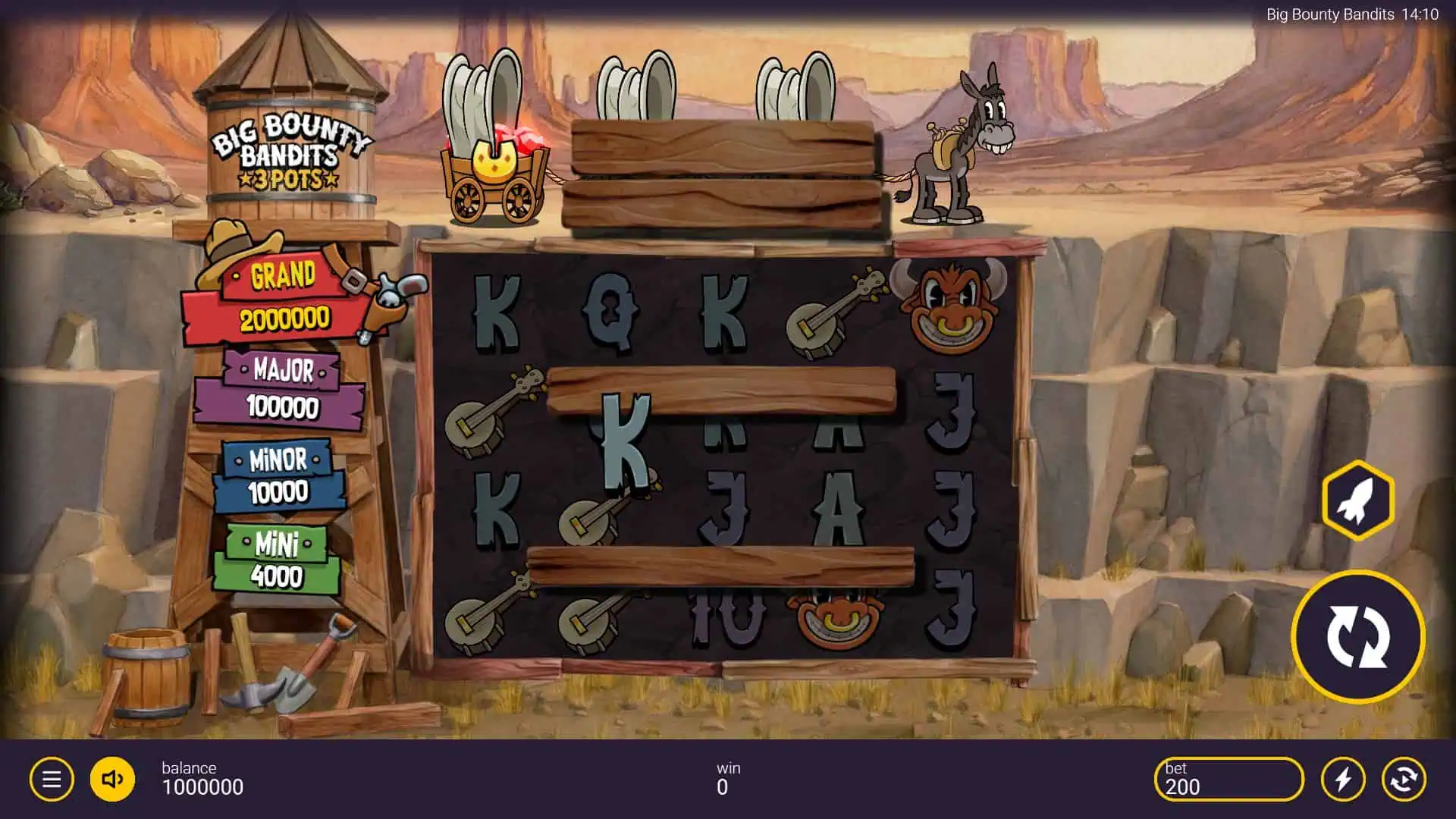 Big Bounty Bandits 3 Pots slot gameplay reels