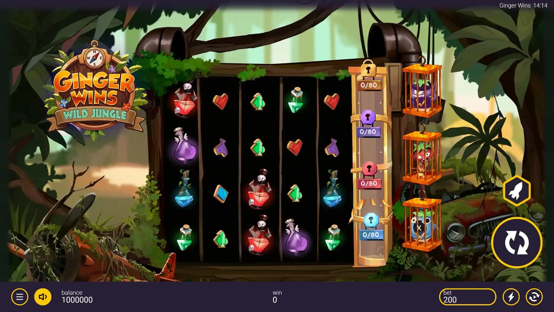 Ginger Wins slot gameplay reels
