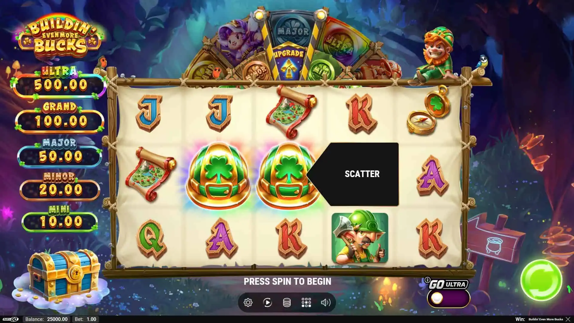 Buildin' Even More Bucks slot gameplay reels