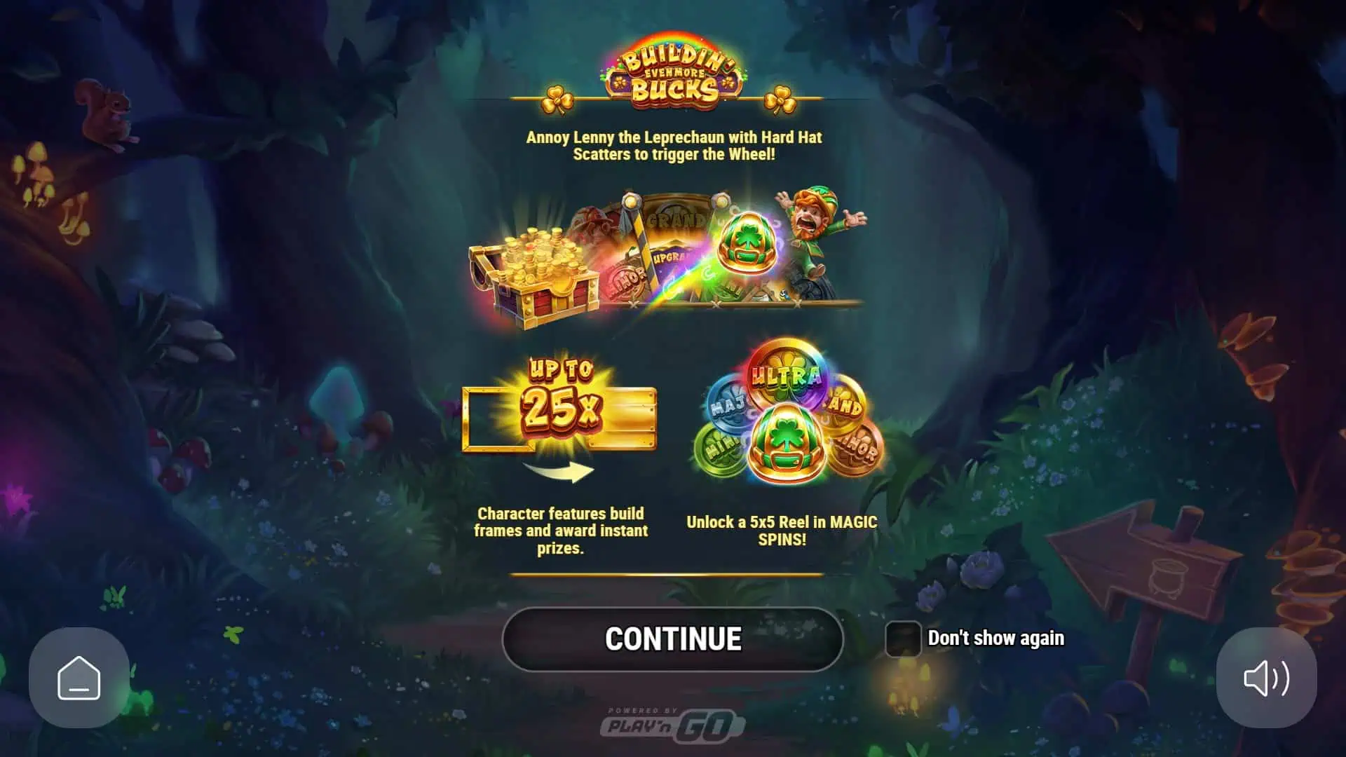 Buildin' Even More Bucks slot intro screen