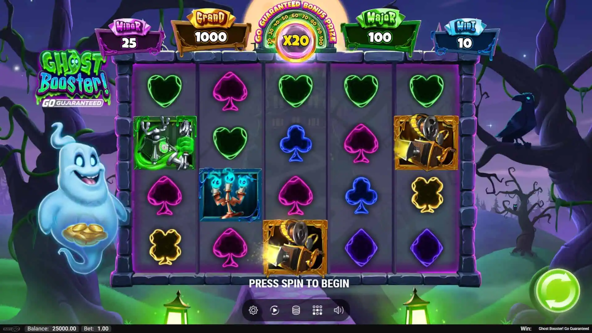 Ghost Booster slot gameplay reels