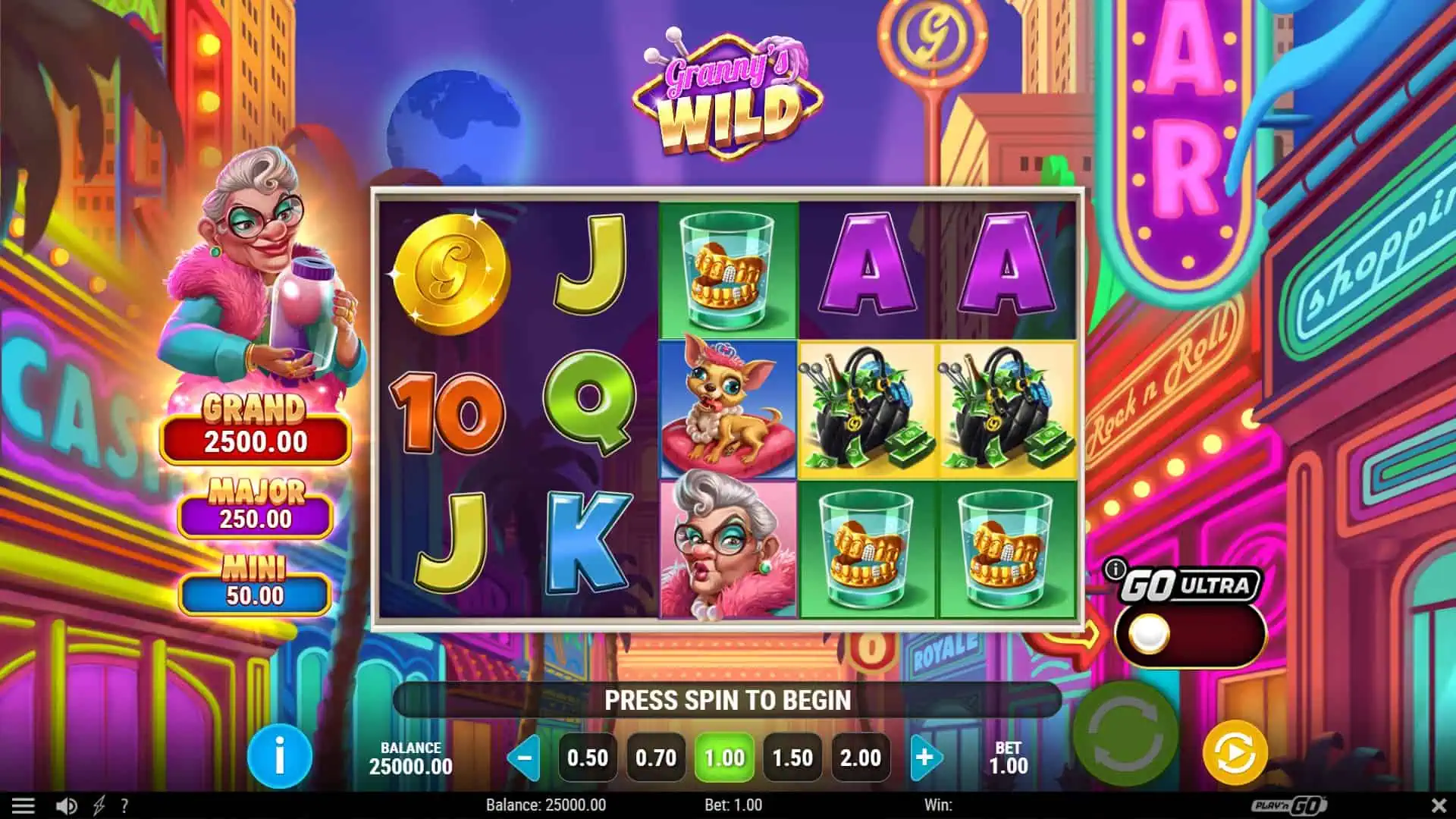 Granny&rsquo;s Wild slot gameplay reels