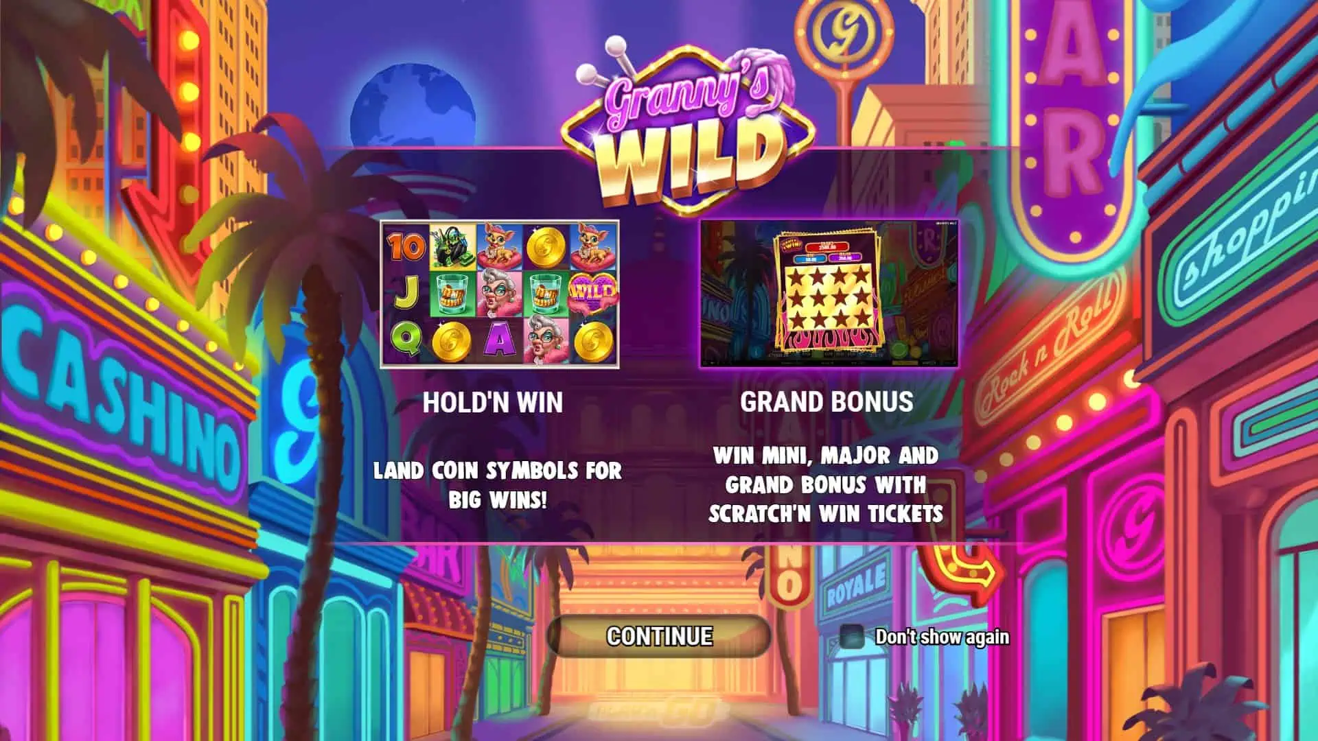 Granny&rsquo;s Wild slot intro screen