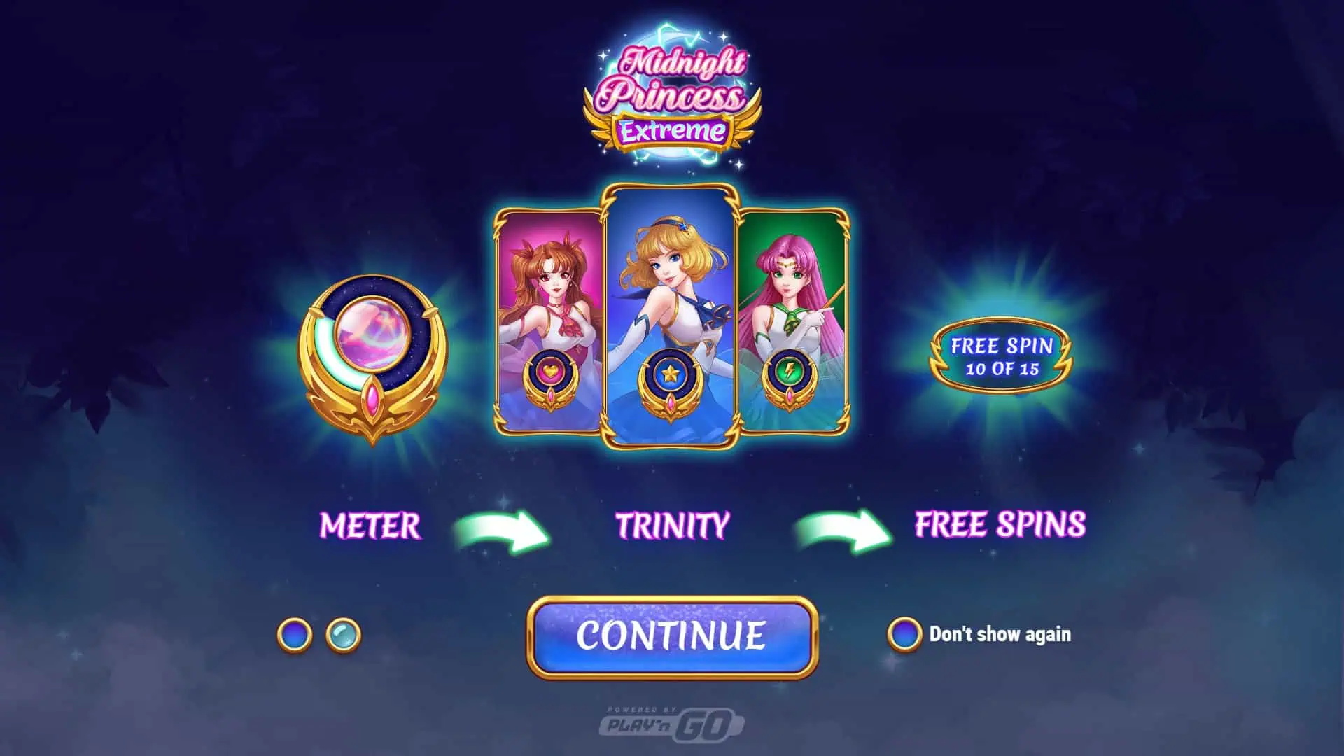 Midnight Princess Extreme slot intro screen