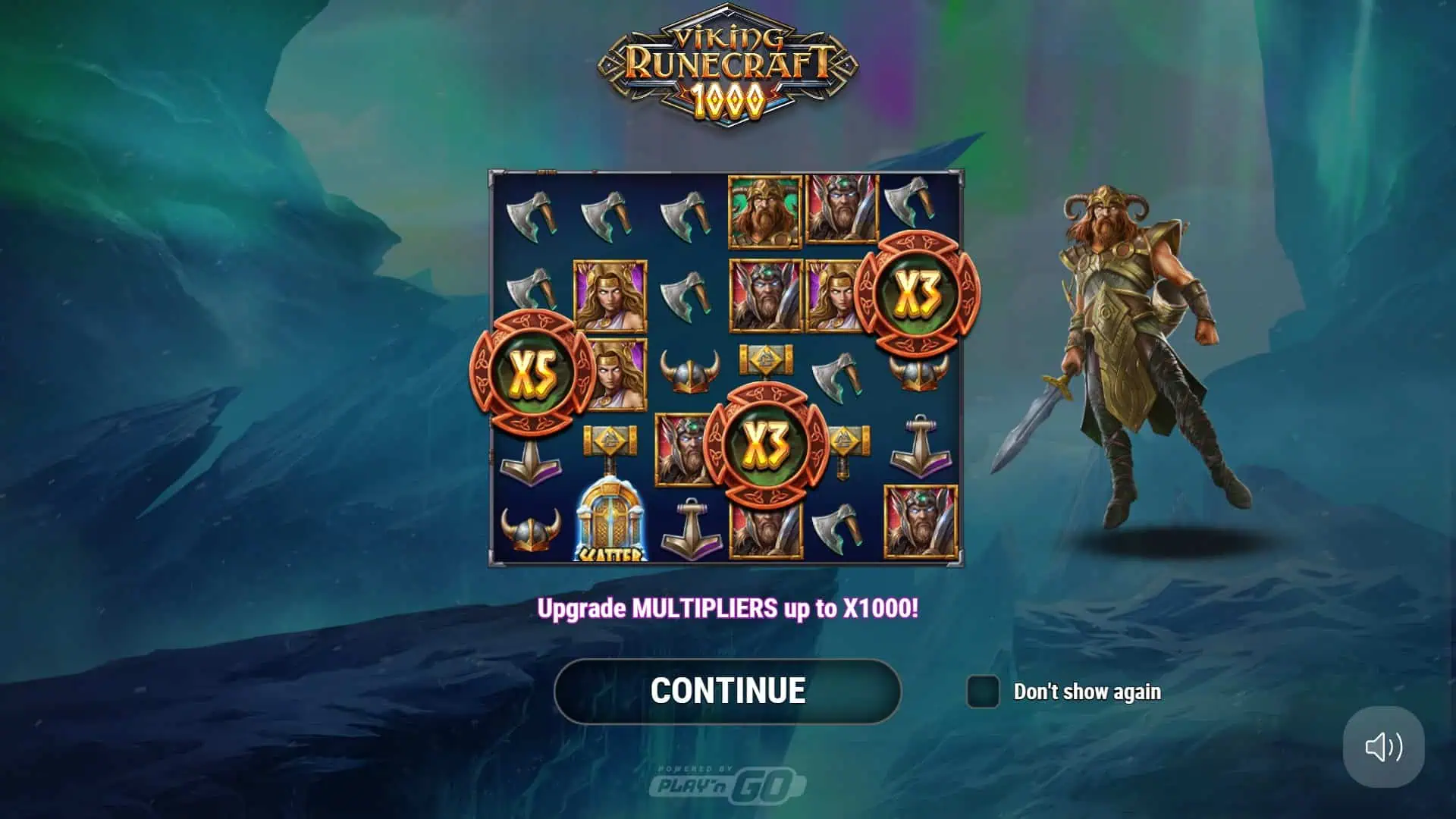Viking Runecraft 1000 slot intro screen