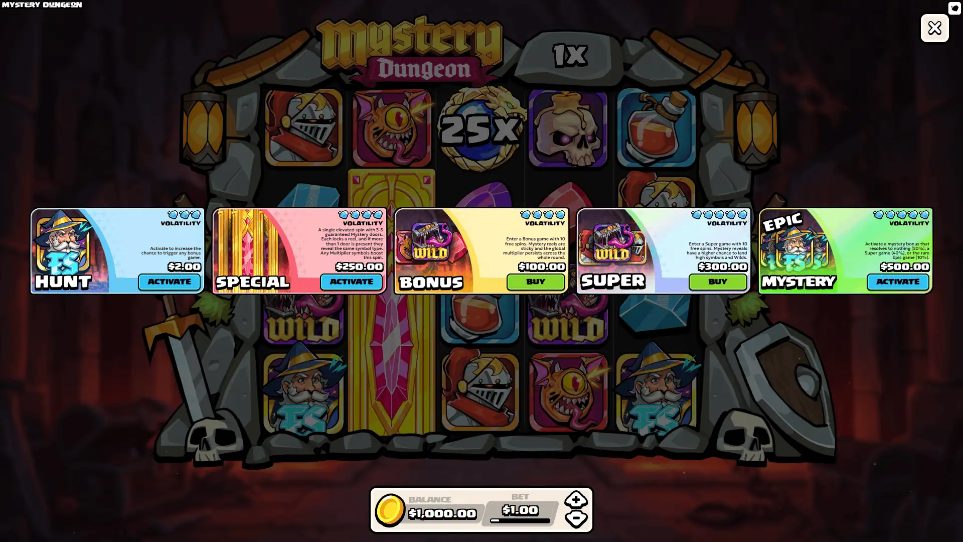 Mystery Dungeon bonus buy menu