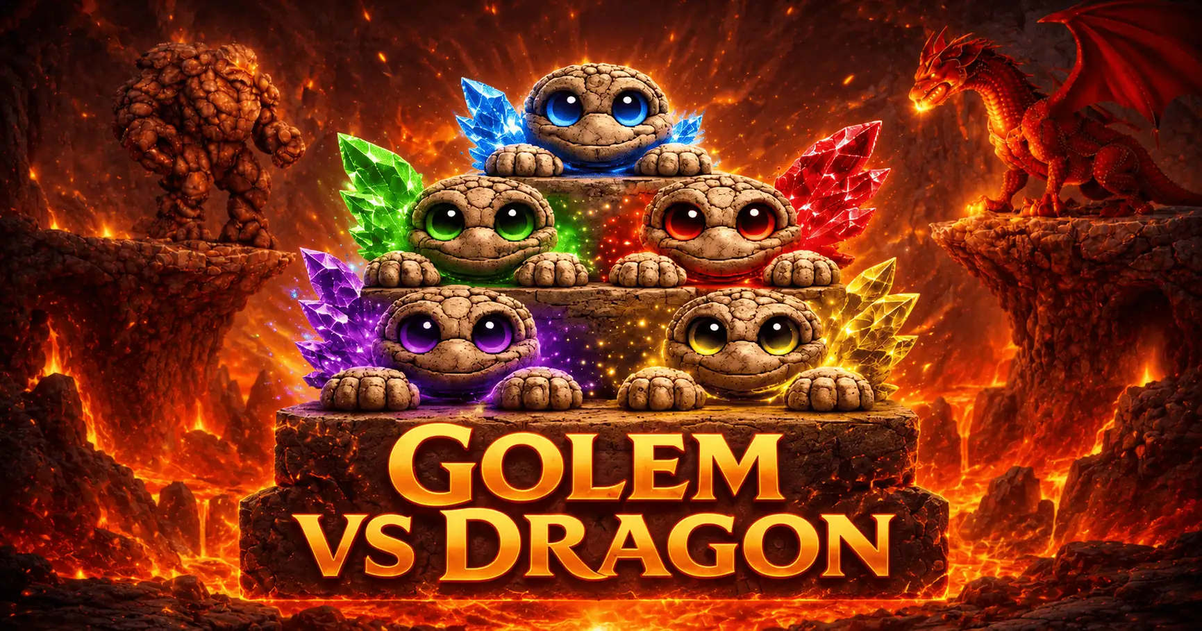 Golem vs Dragon Slot Demo by Quantumspin slot cover image