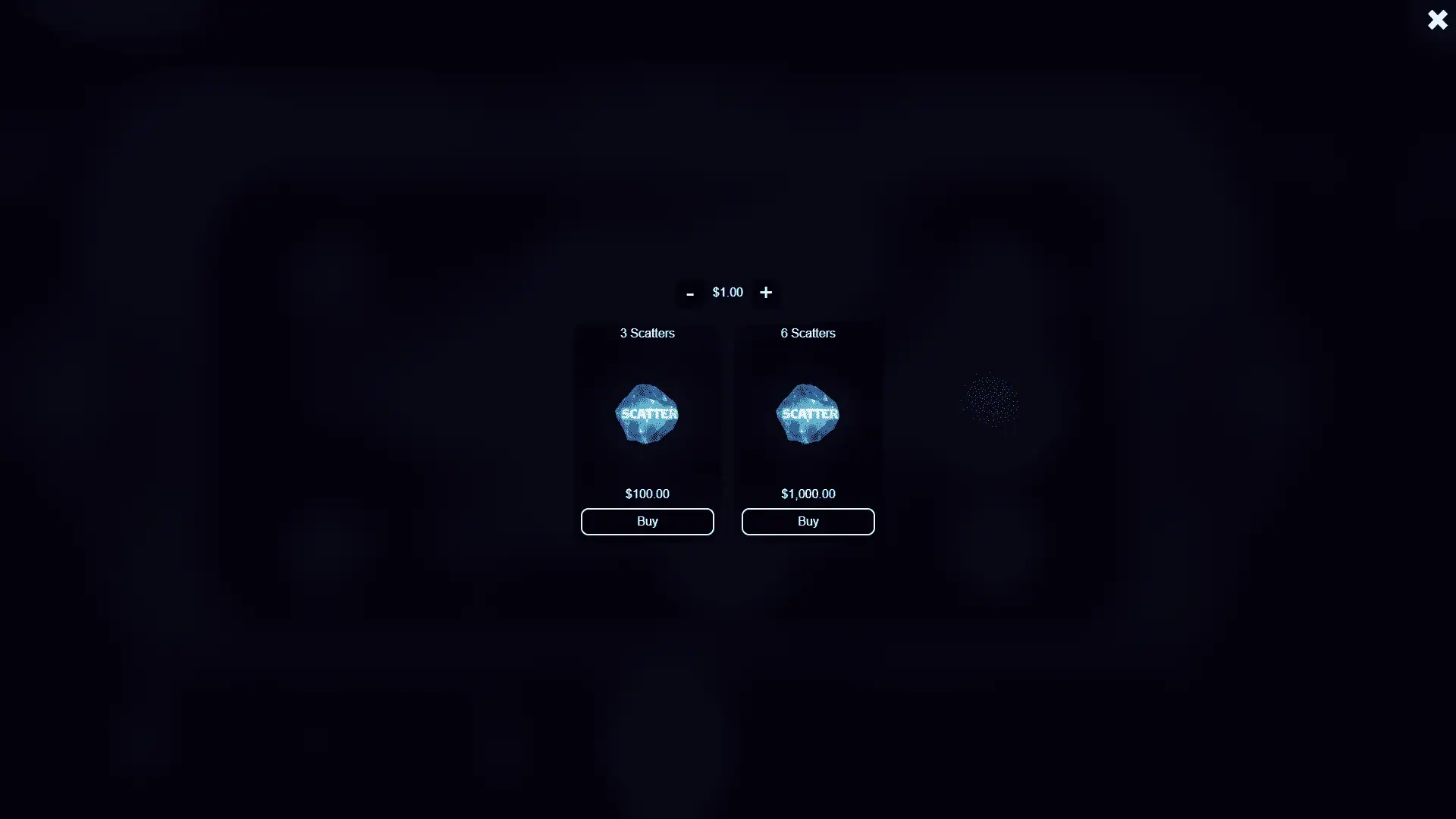 Quantum Space bonus buy menu
