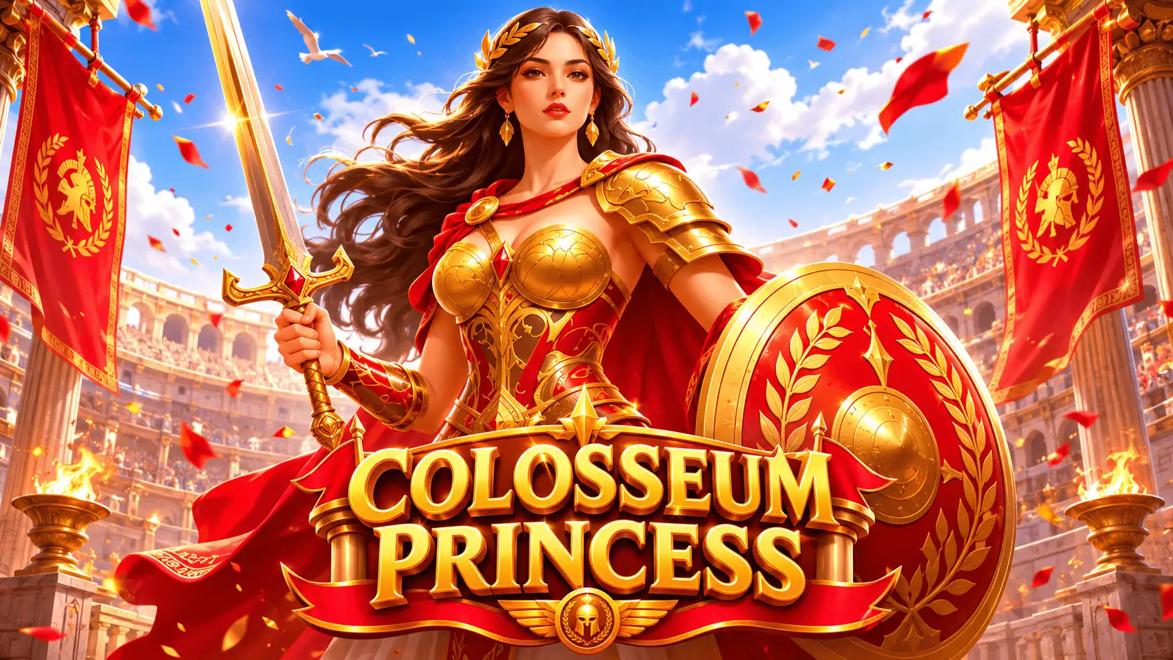 Colosseum Princess Slot by Rainfall Gaming Demo slot cover image