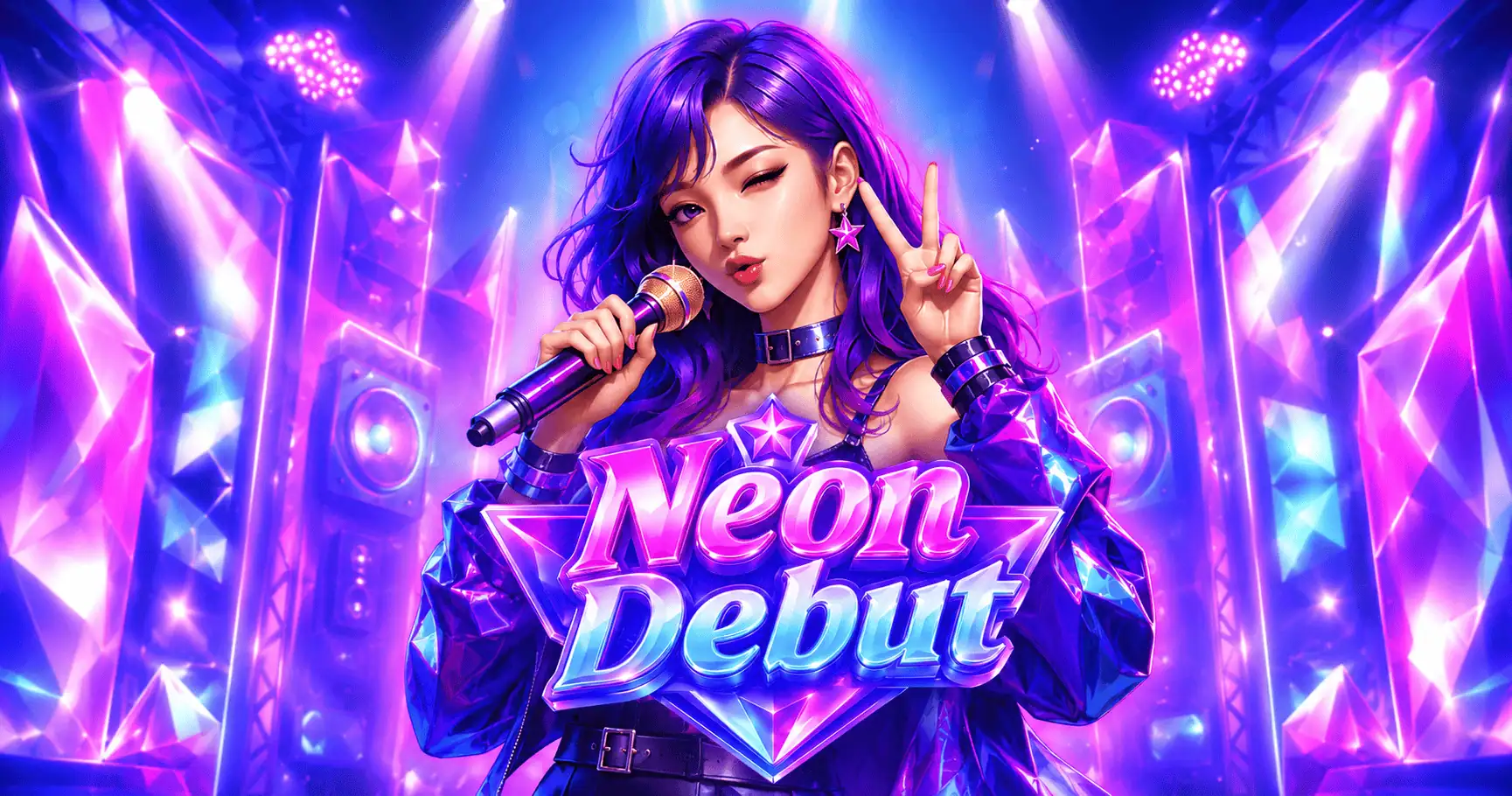 Neon Debut Slot by Rainfall Gaming Free Play slot cover image