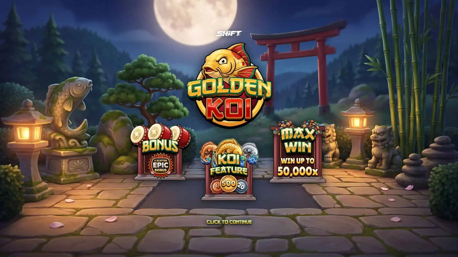 Golden Koi slot intro screen