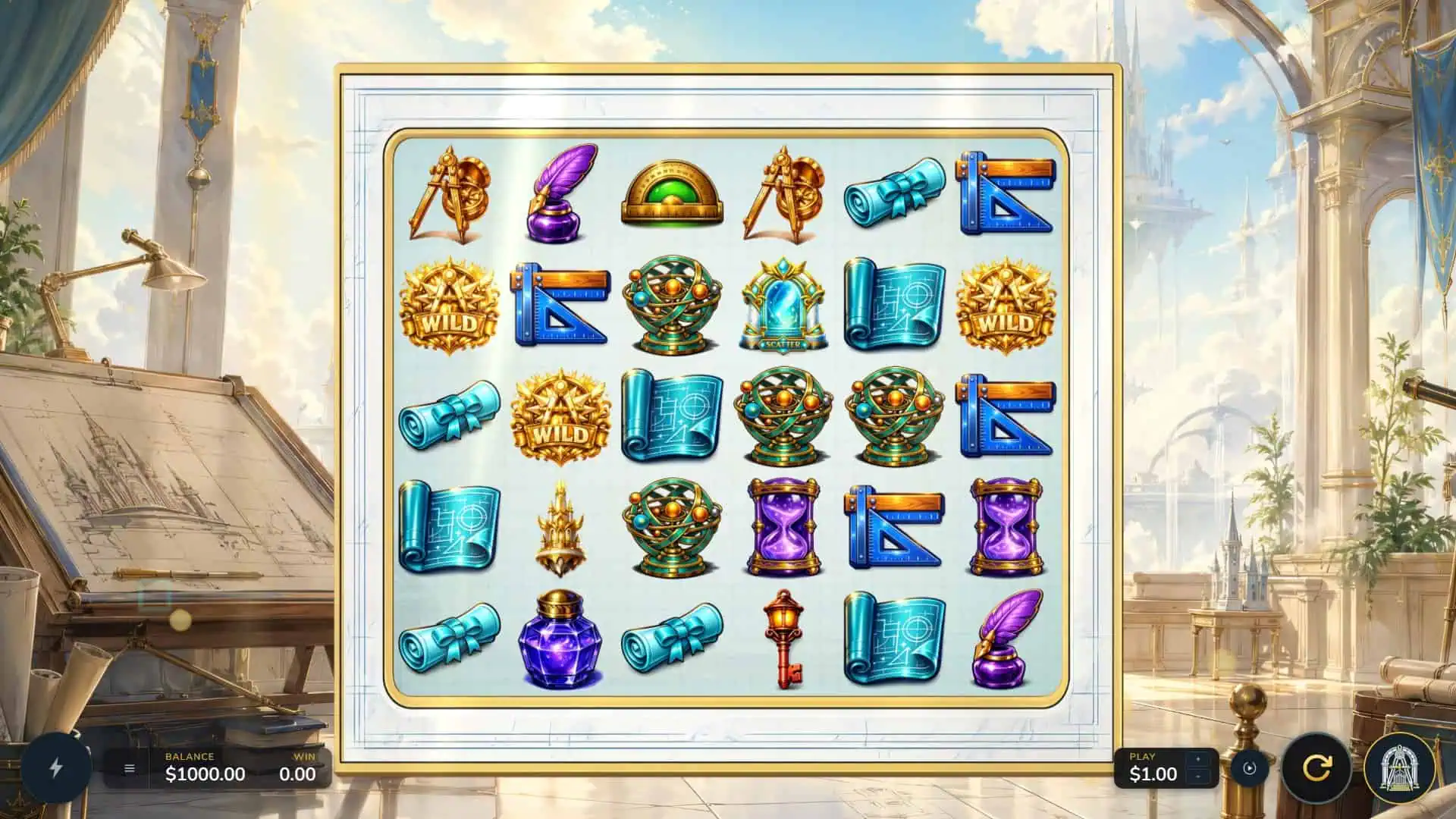 Dream Architect slot gameplay reels