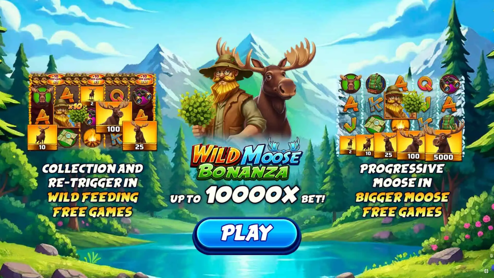 Wild Moose Bonanza slot intro screen