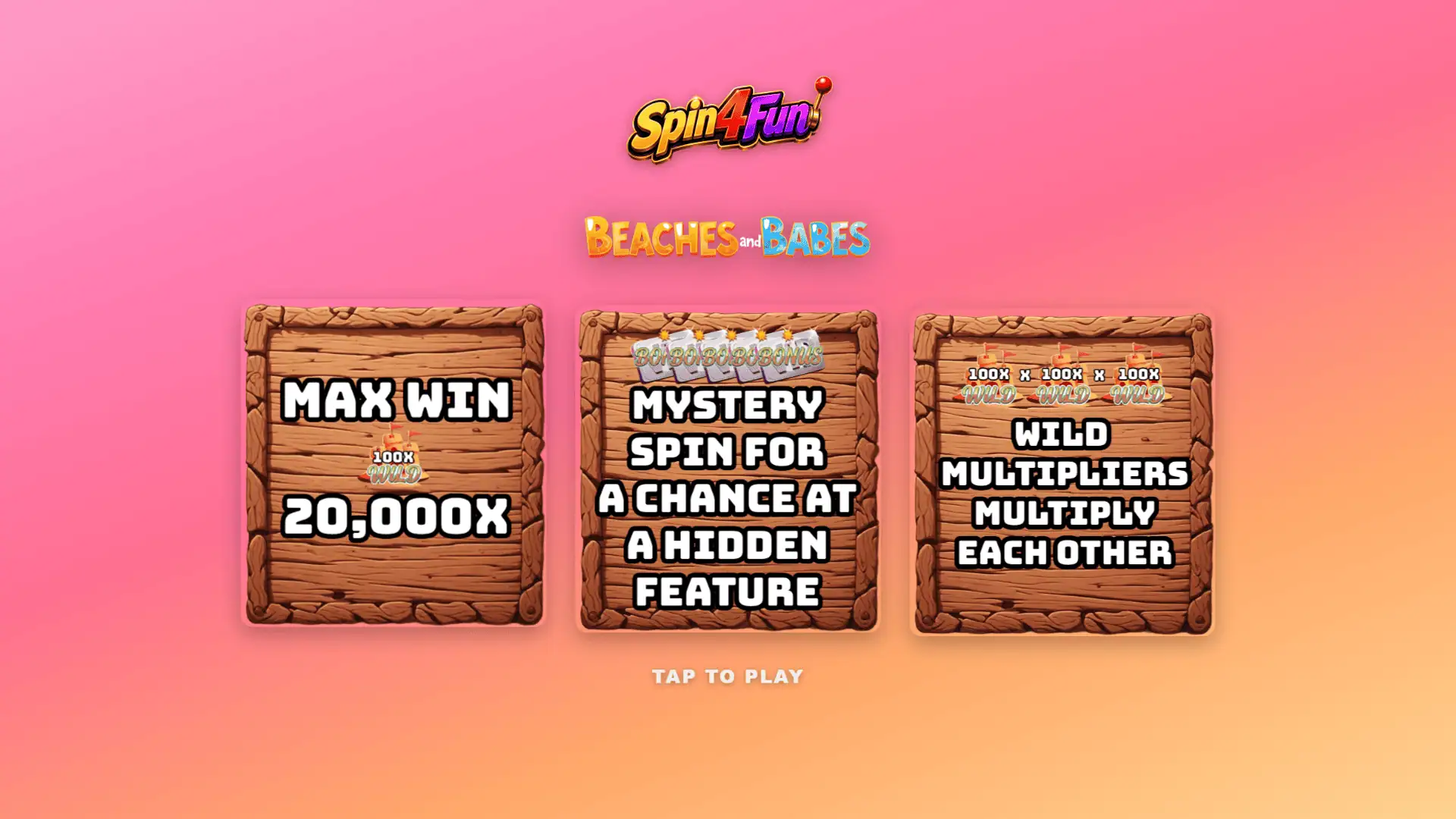 Beaches and Babes slot intro screen