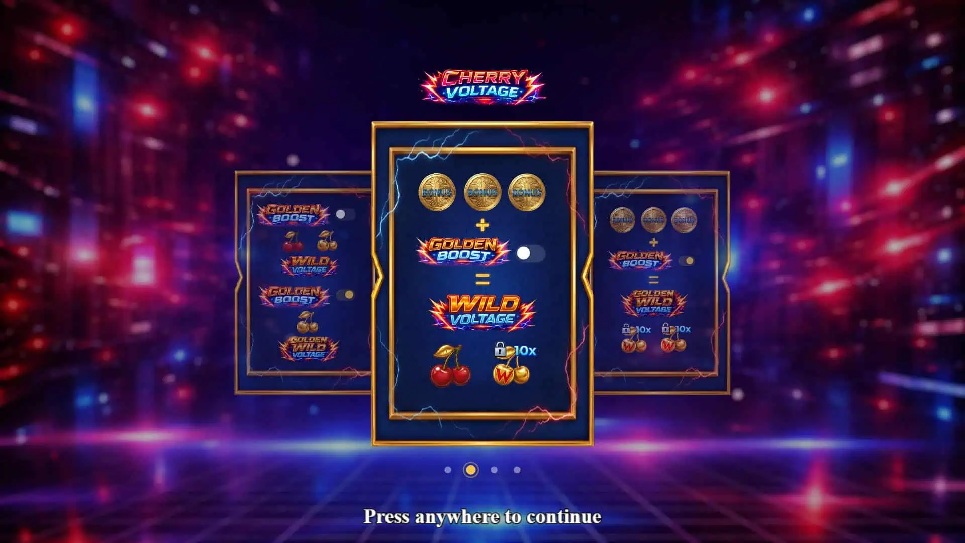 Cherry-Voltage slot intro screen